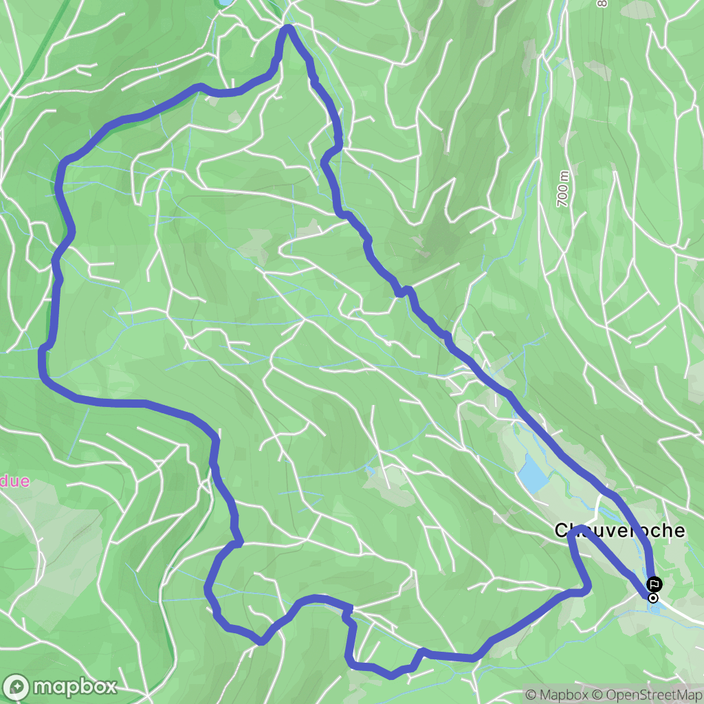 Lepuix : carte du parcours de randonnée - France