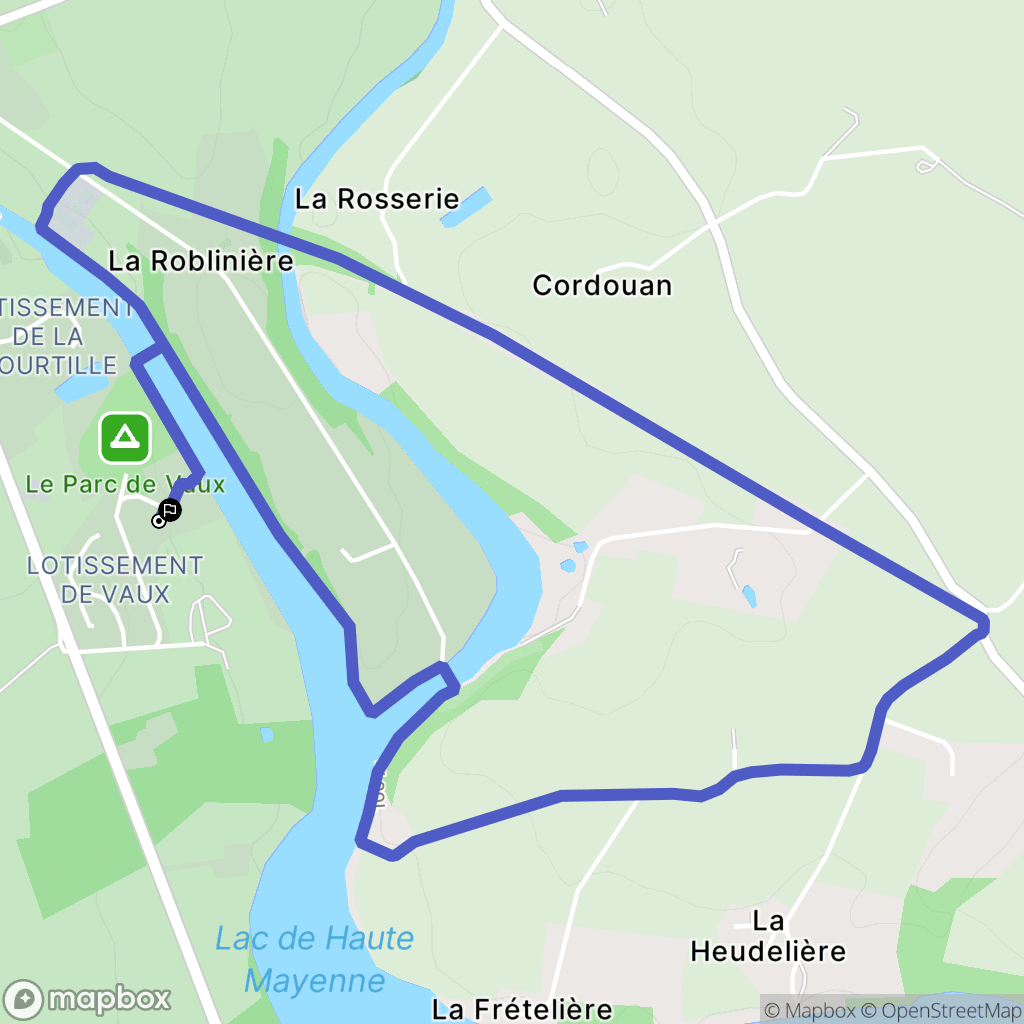 Ambrières-les-Vallées : carte du parcours de randonnée - France