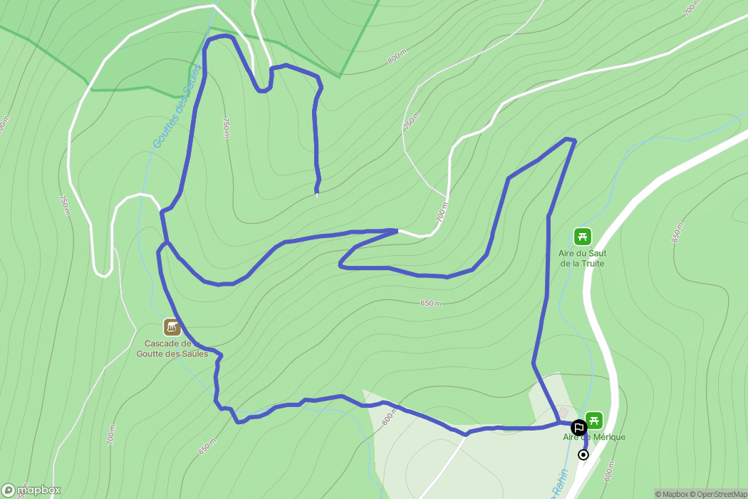 Plancher-les-Mines : carte du parcours de randonnée - France