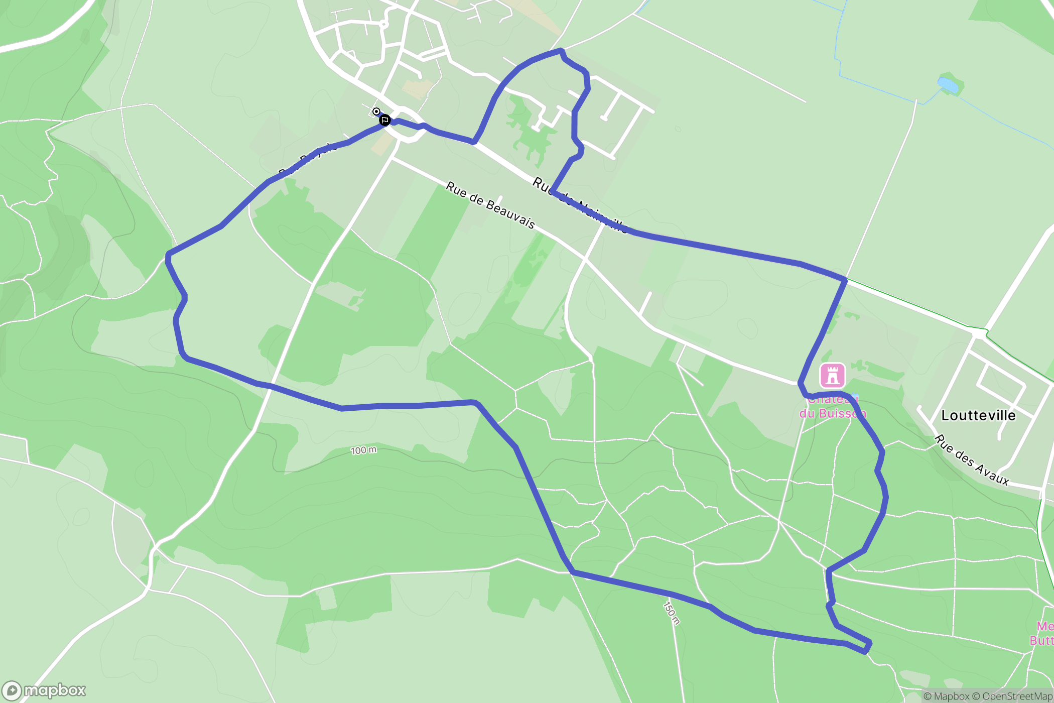 Champcueil : carte du parcours de randonnée - France