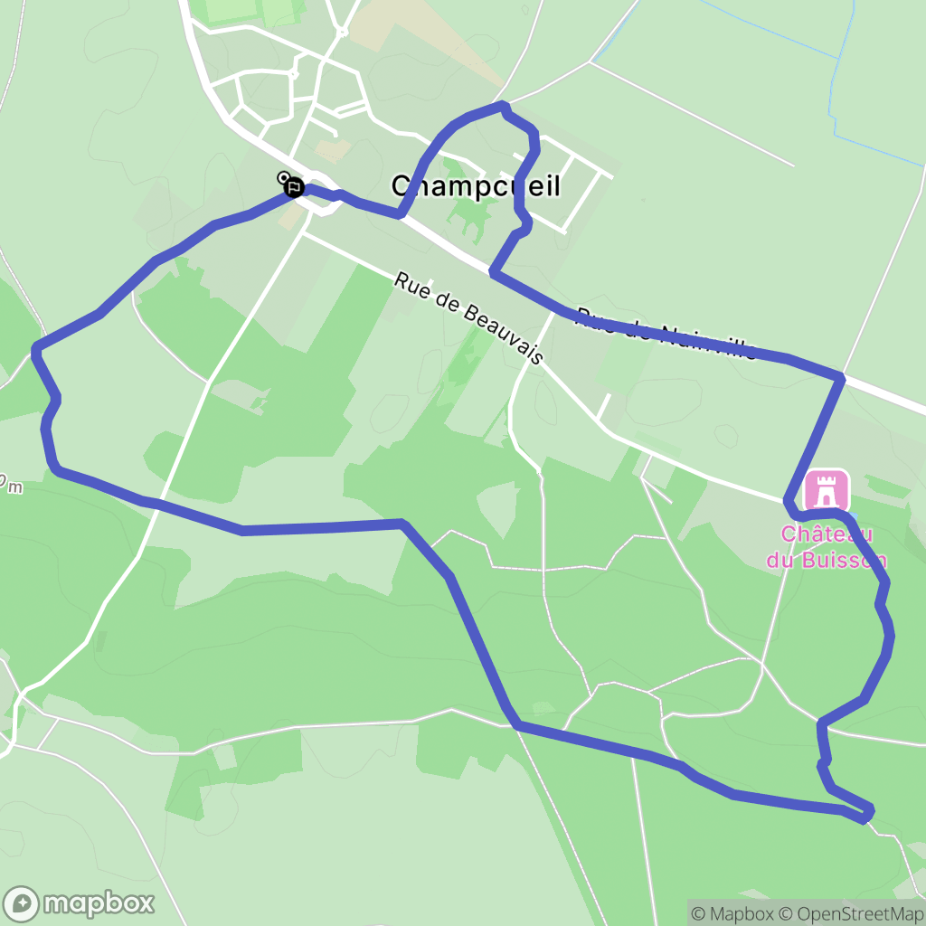 Champcueil : carte du parcours de randonnée - France