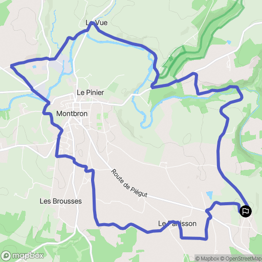 Eymouthiers : carte du parcours de randonnée - France