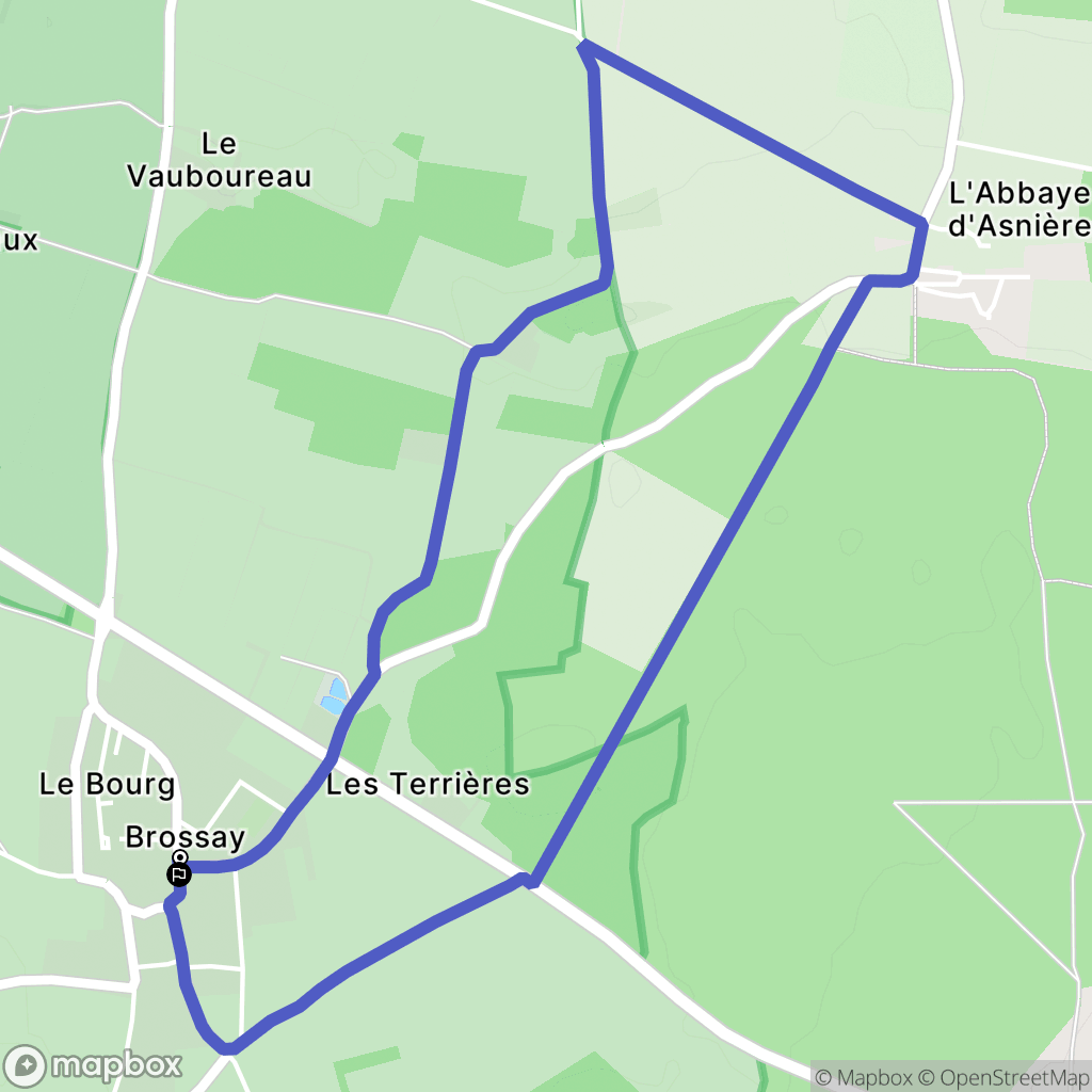 Brossay : carte du parcours de randonnée - France