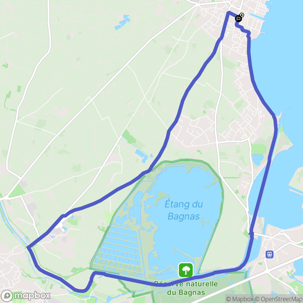Marseillan : carte du parcours de randonnée - France