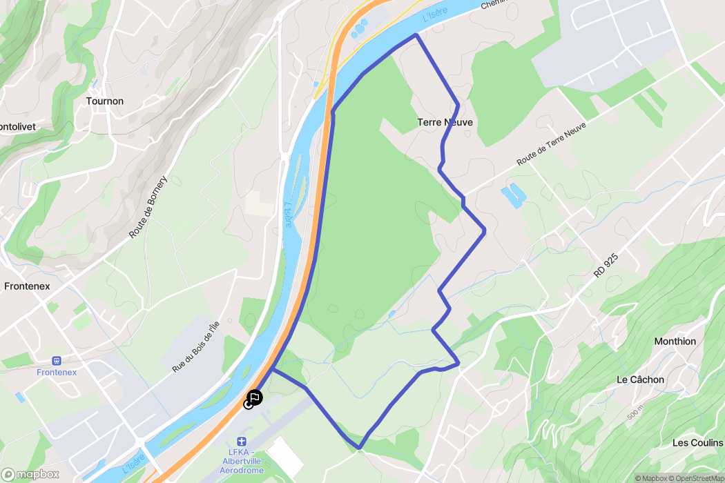 Tournon : carte du parcours de randonnée - France