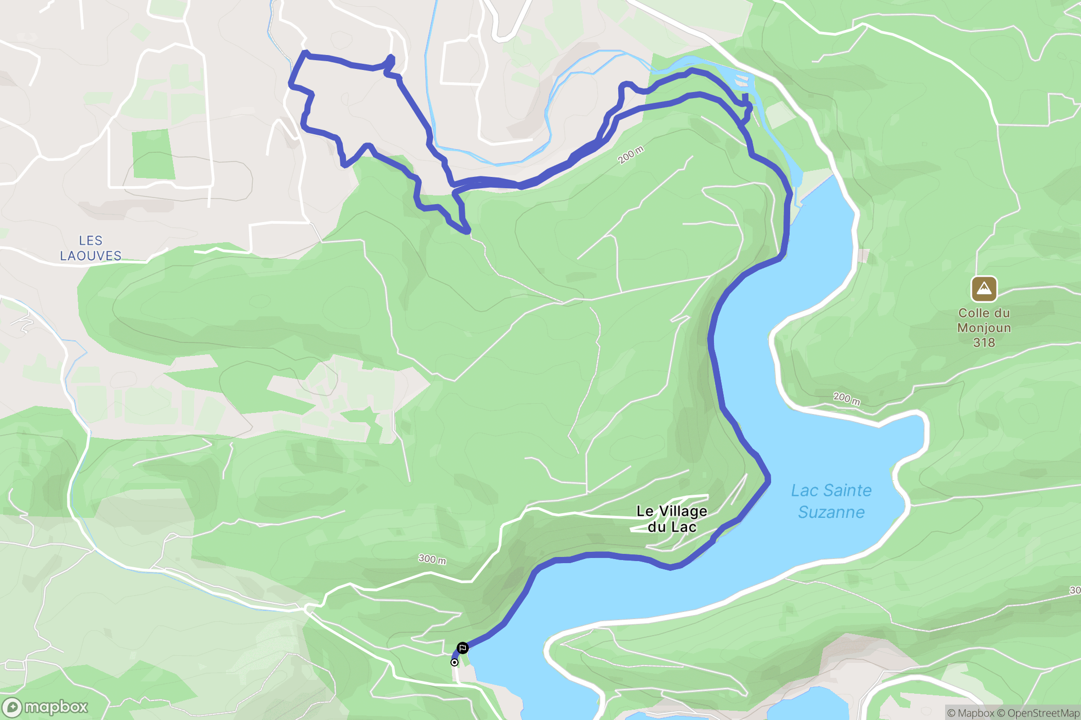 Carcès : carte du parcours de randonnée - France