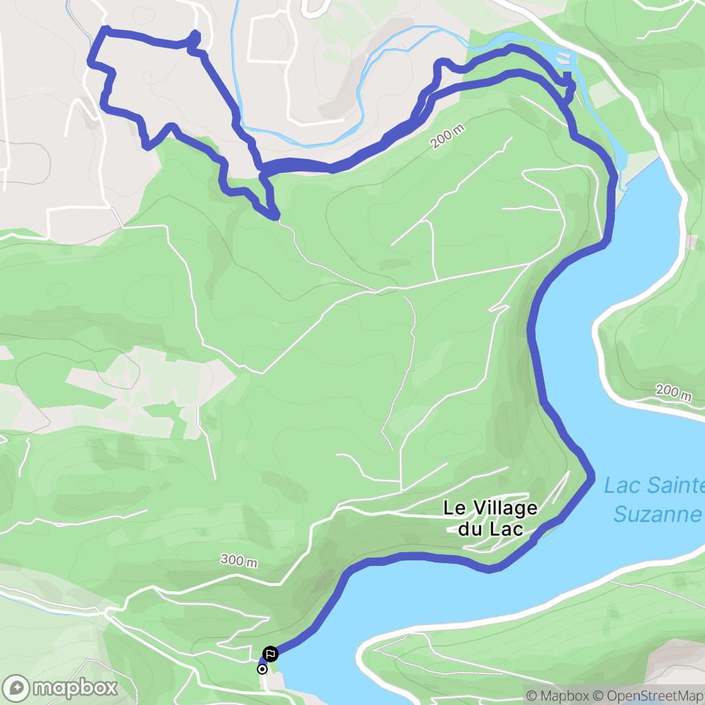 Carcès : carte du parcours de randonnée - France