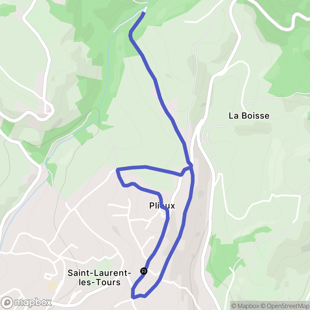 Saint-Laurent-les-Tours : carte du parcours de randonnée - France