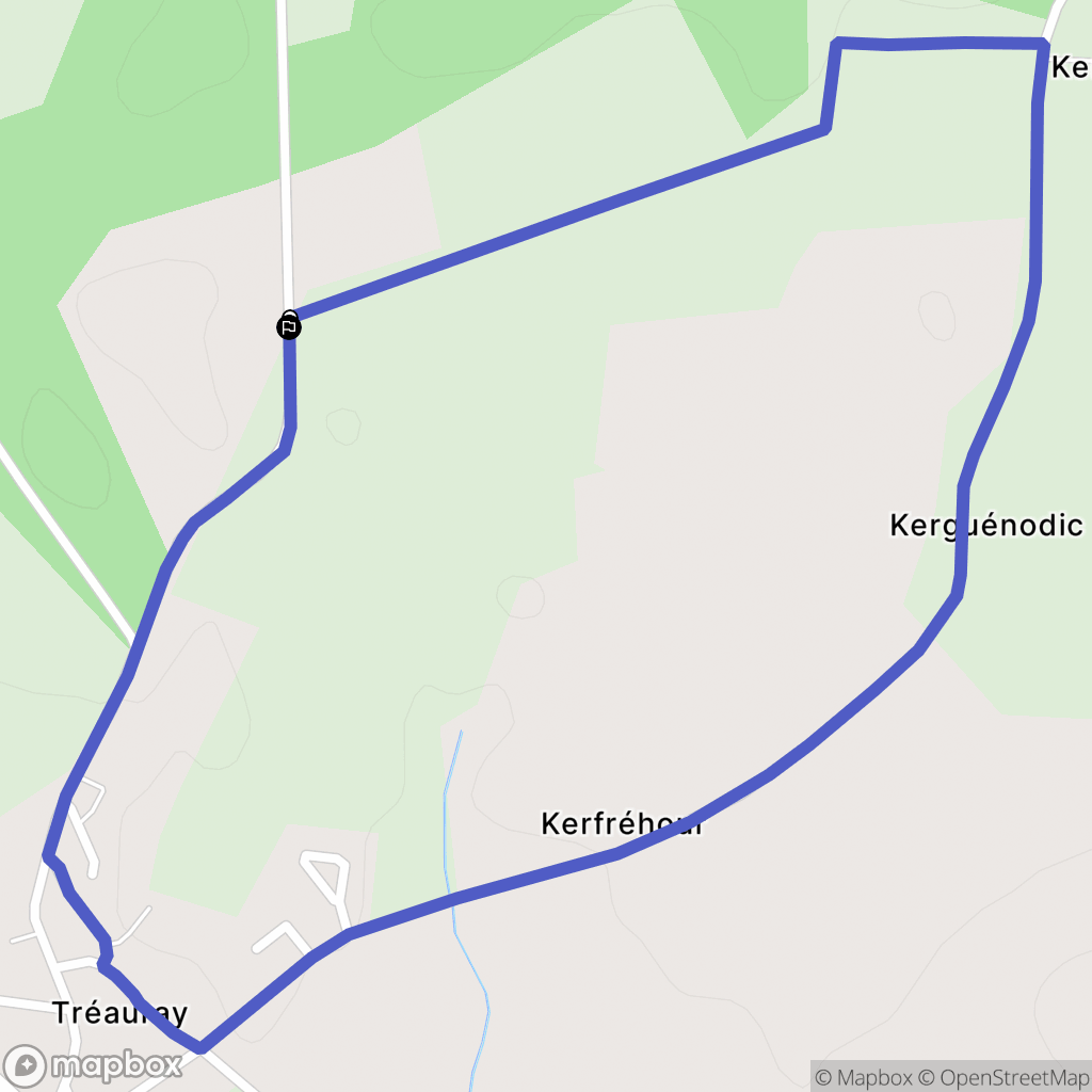Languidic : carte du parcours de randonnée - France