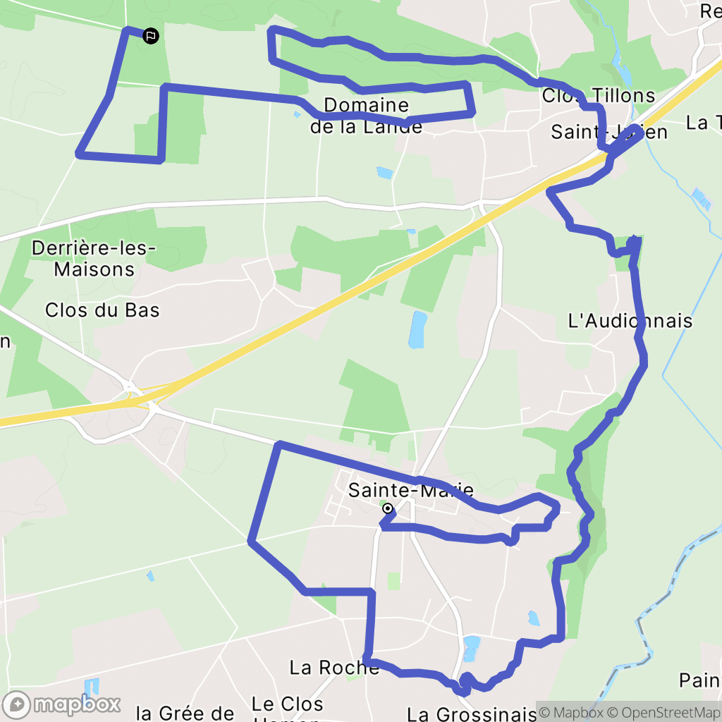 Sainte-Marie : carte du parcours de randonnée - France