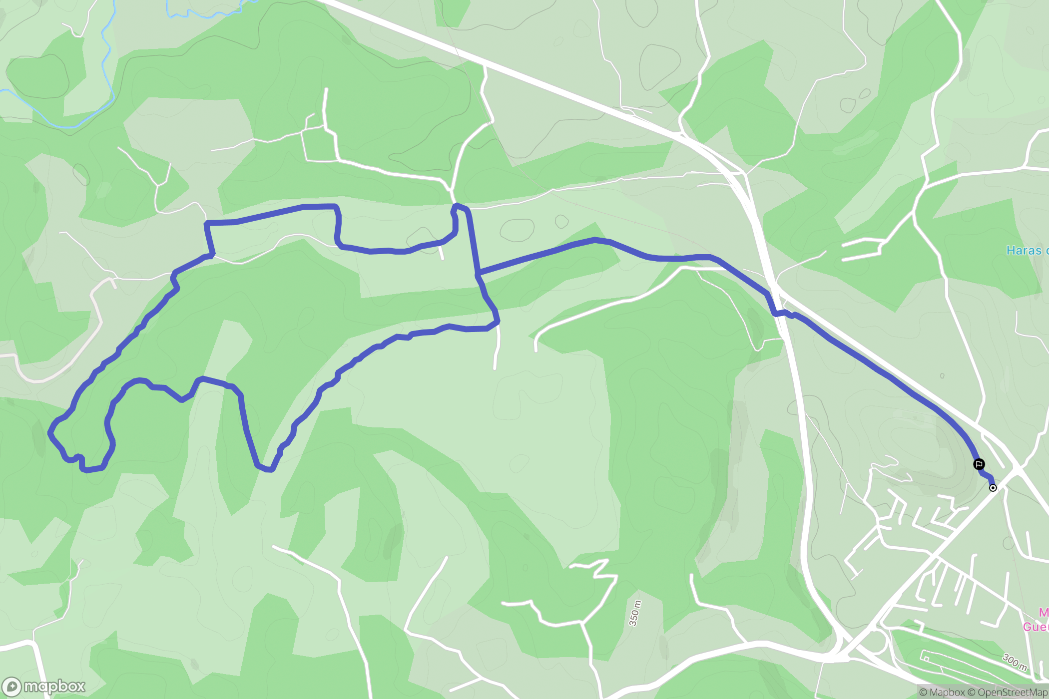Tourves : carte du parcours de randonnée - France