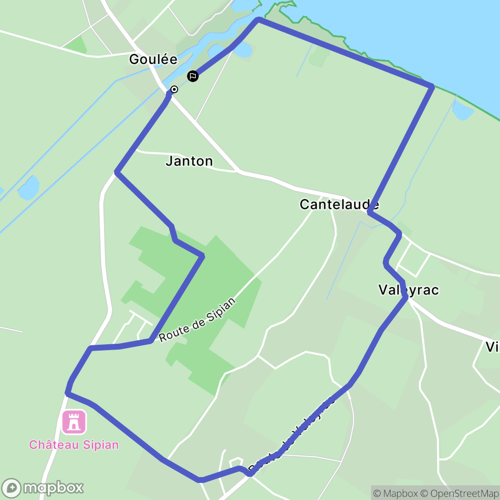 Valeyrac : carte du parcours de randonnée - France