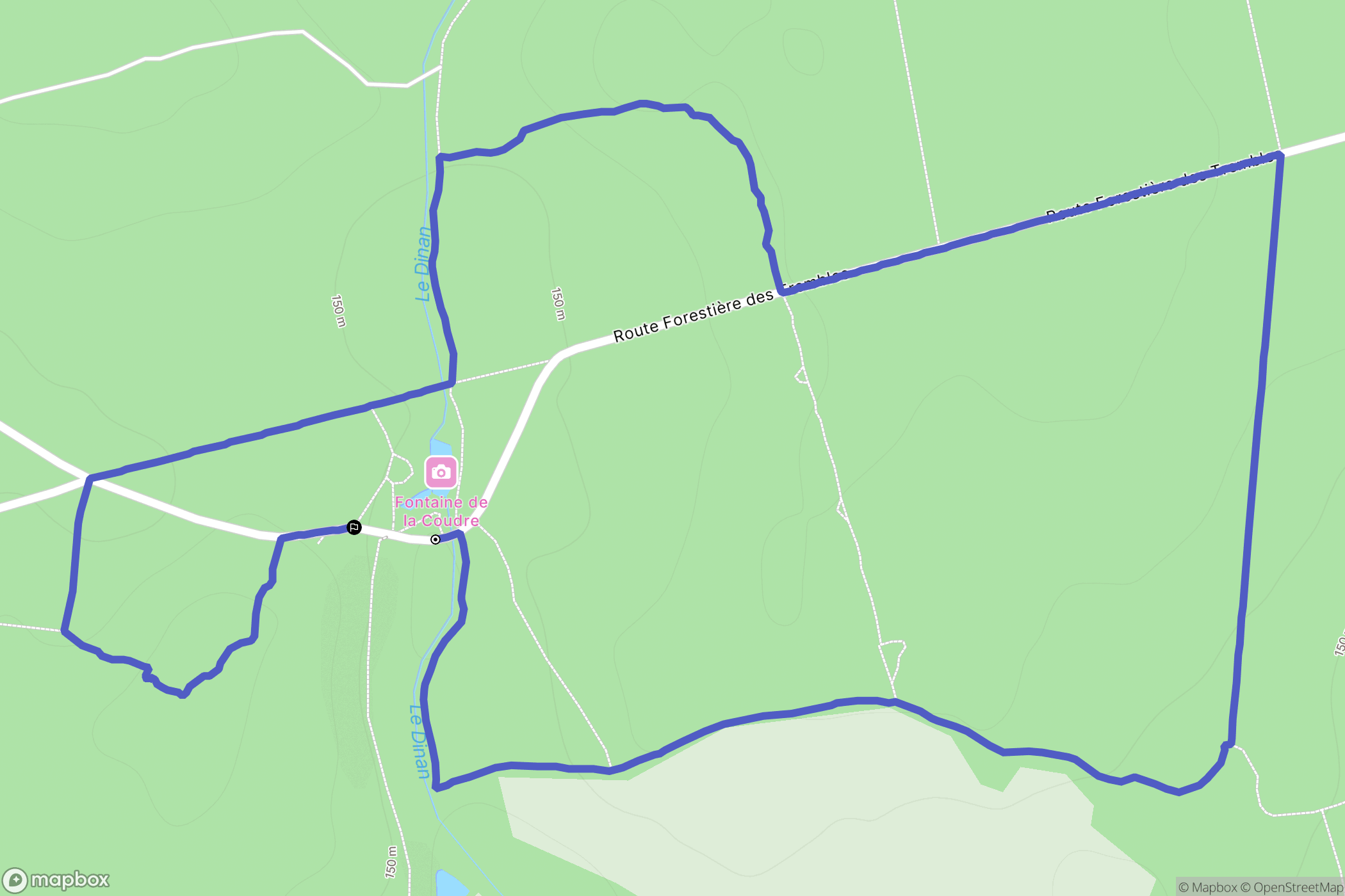 Jupilles : carte du parcours de randonnée - France