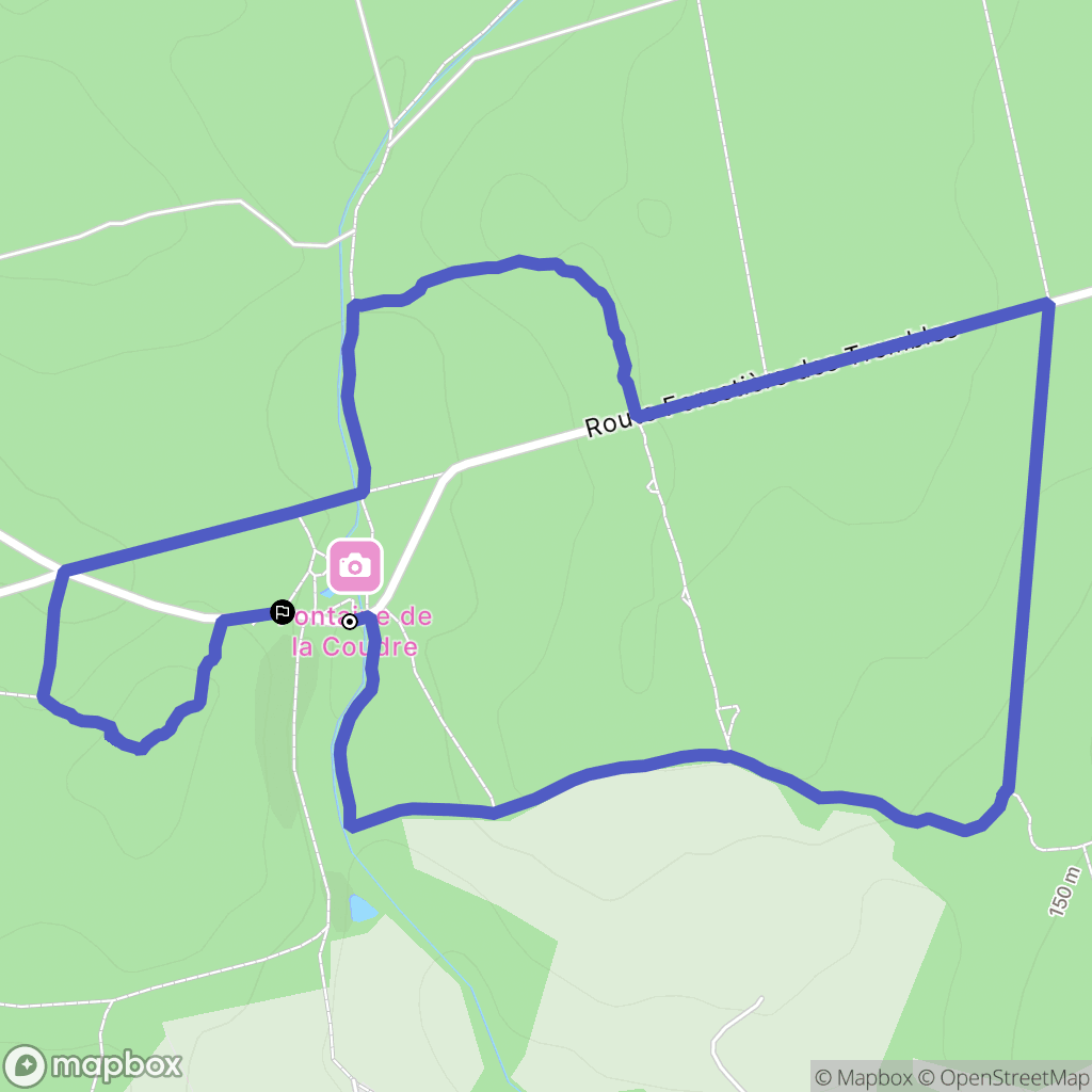 Jupilles : carte du parcours de randonnée - France