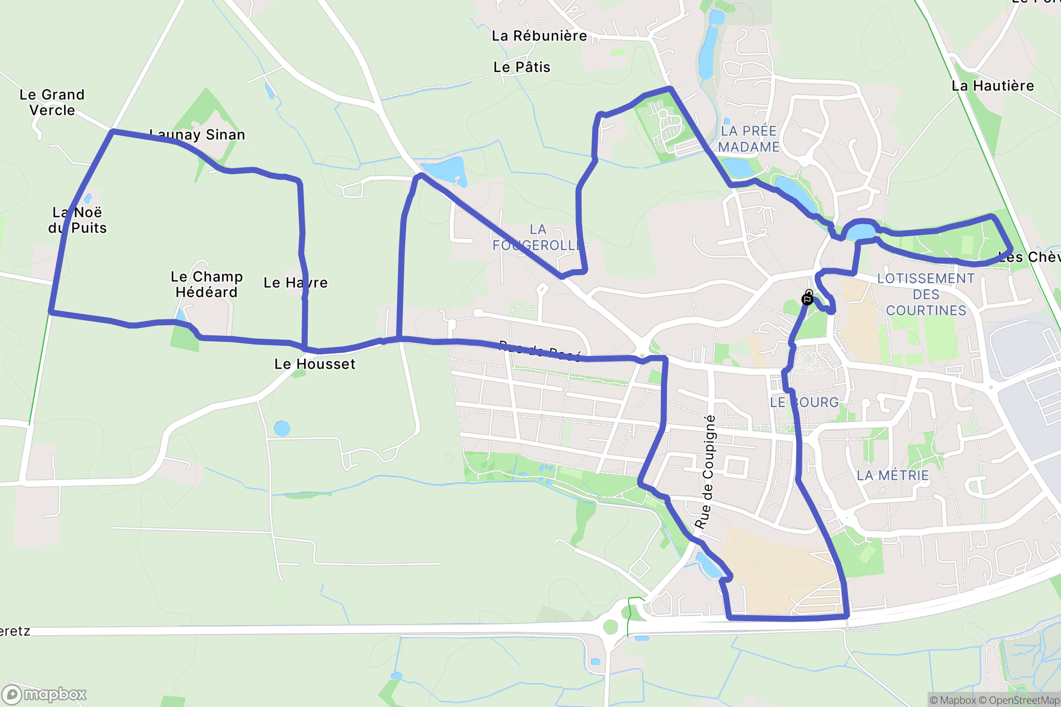 Montgermont : carte du parcours de randonnée - France