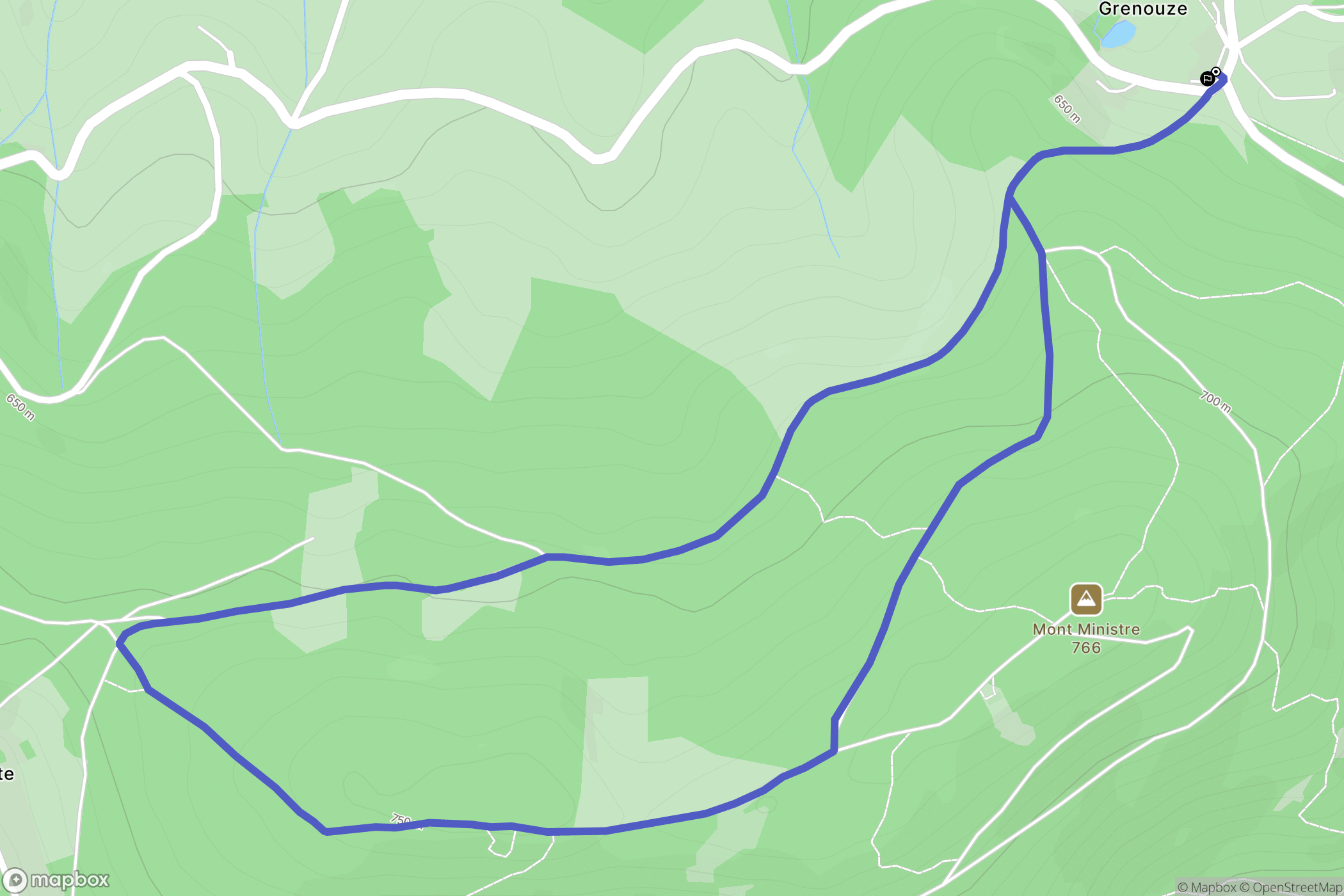 La Chapelle-Villars : carte du parcours de randonnée - France