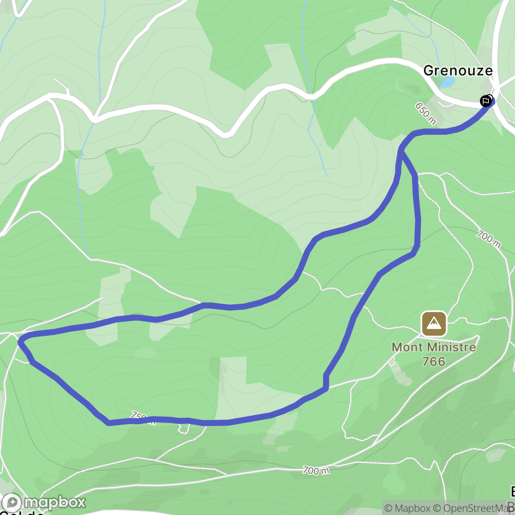 La Chapelle-Villars : carte du parcours de randonnée - France