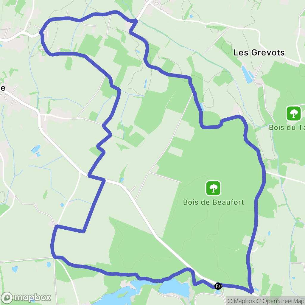 Beaufort Orbagna : carte du parcours de randonnée - France
