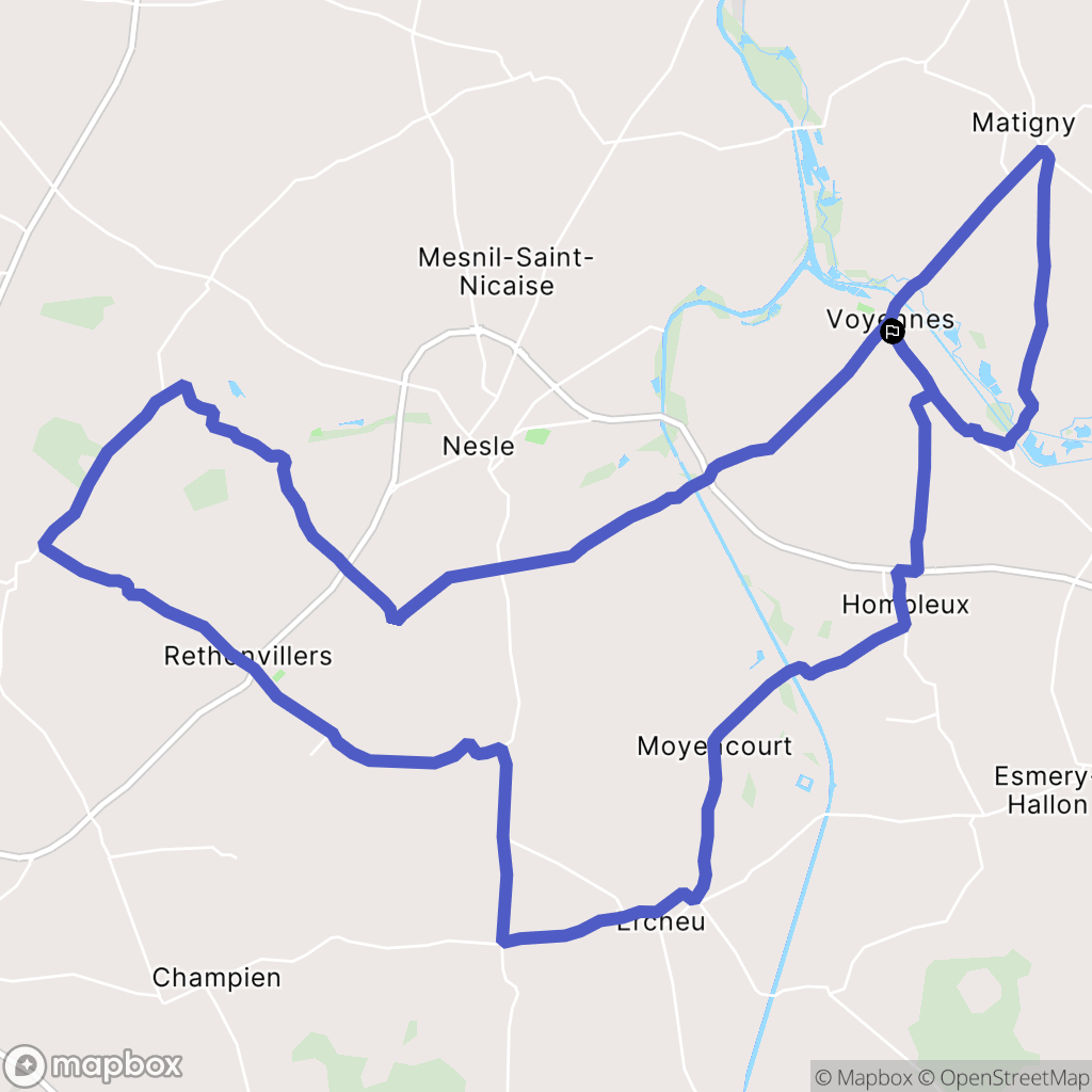 Voyennes: routekaart voor buitenactiviteiten - France