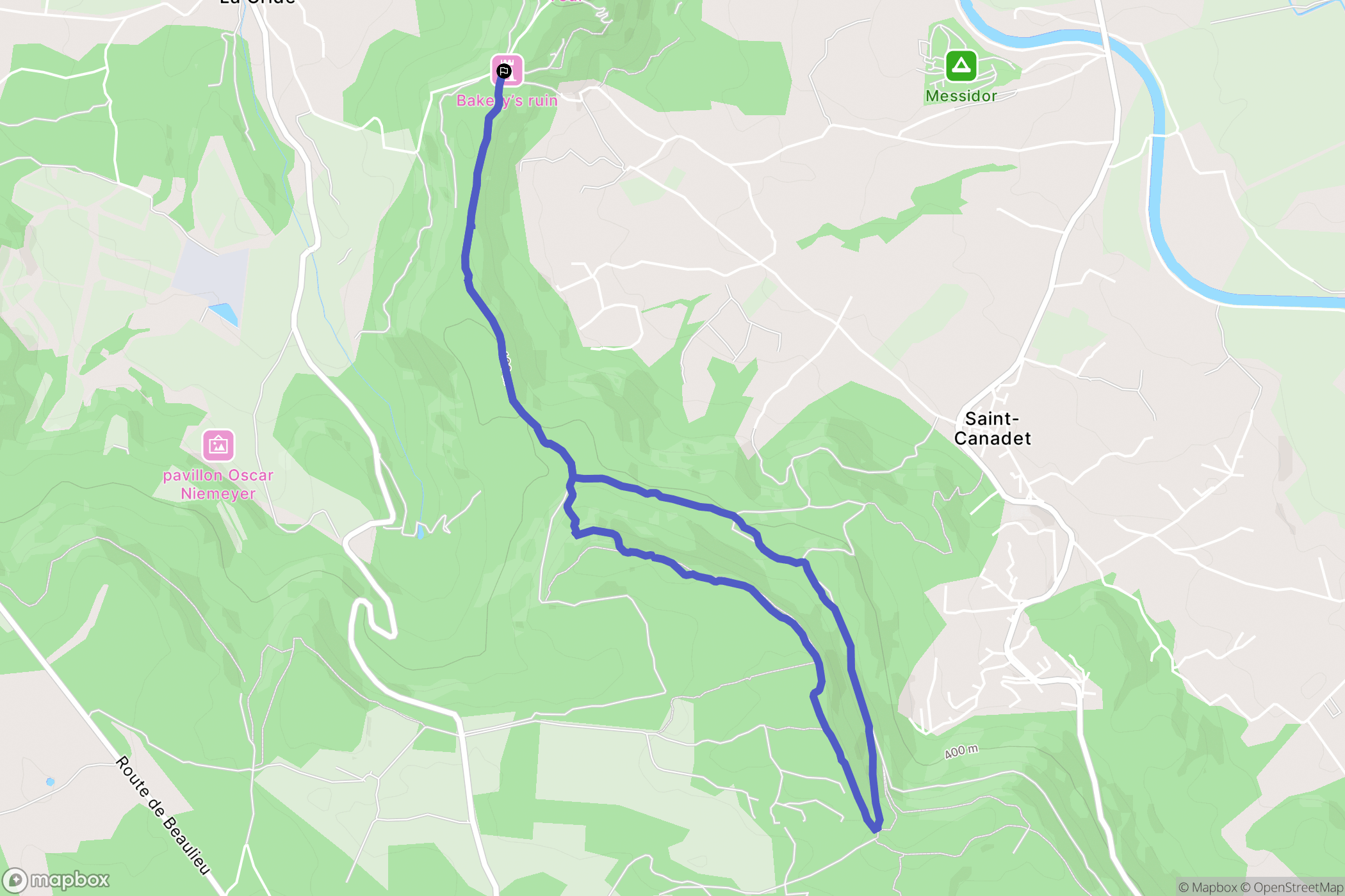 Le Puy-Sainte-Réparade : carte du parcours de randonnée - France