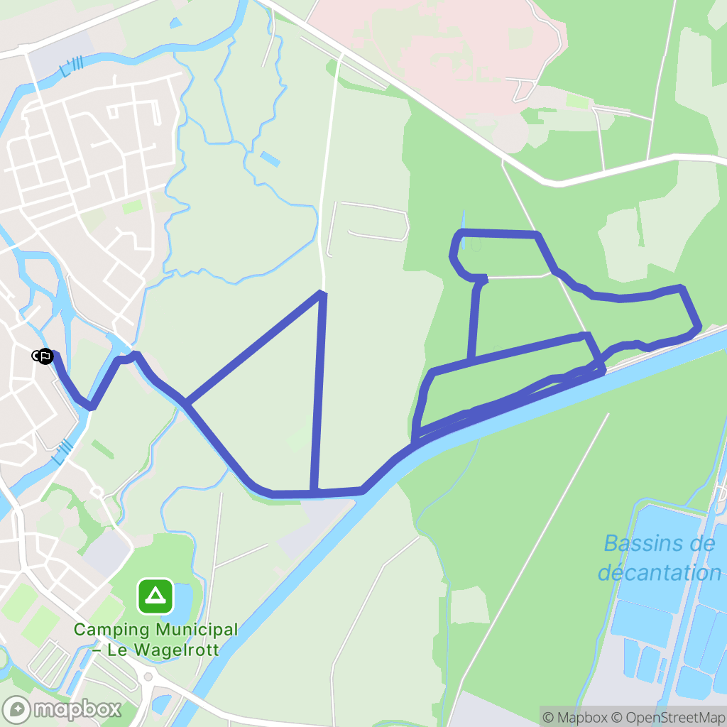 Erstein : carte du parcours de randonnée - France