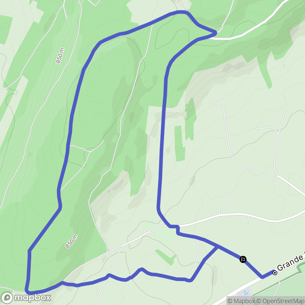 Arc-sous-Cicon : carte du parcours de randonnée - France