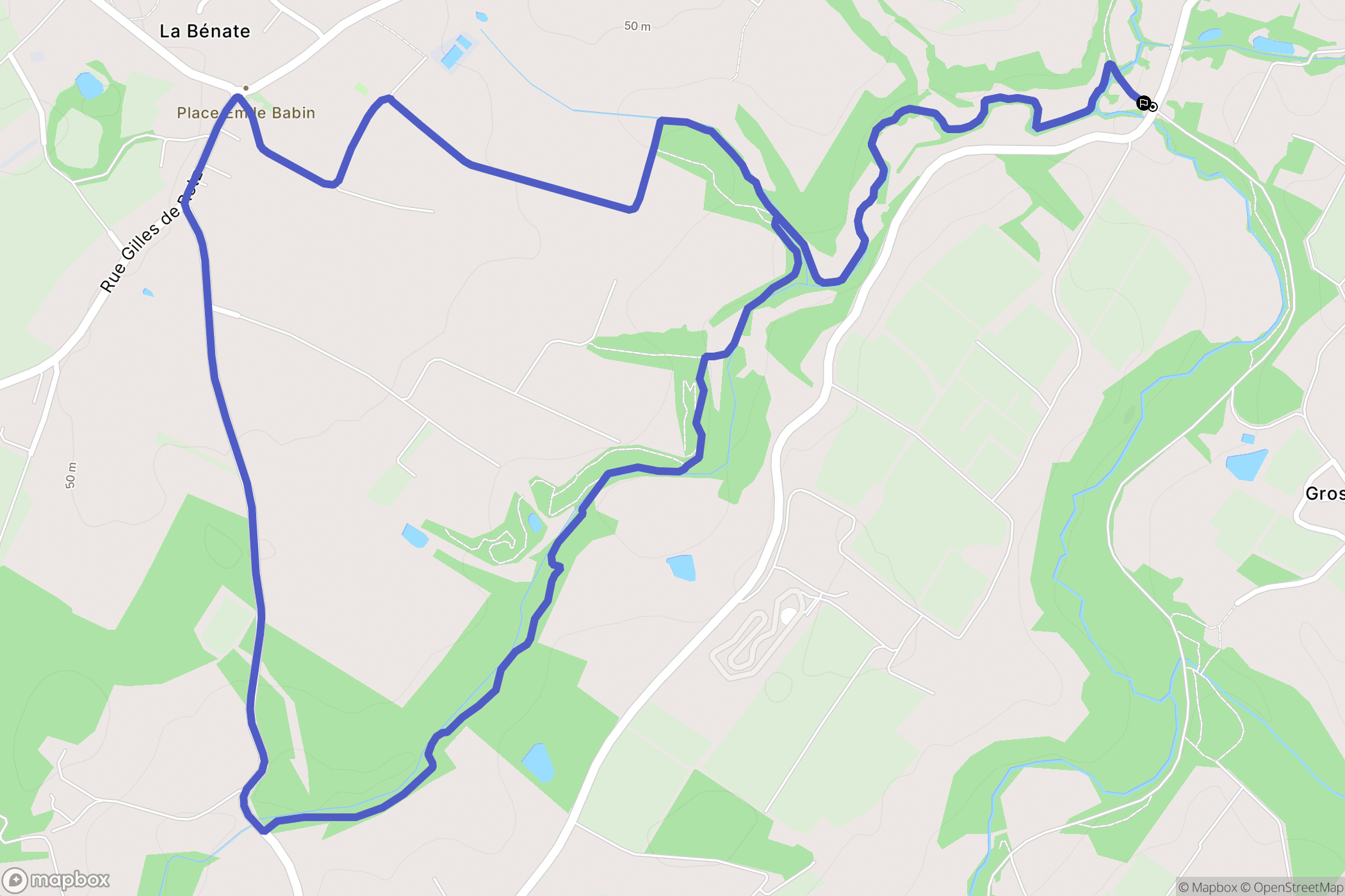 Corcoué sur Logne : carte du parcours de randonnée - France