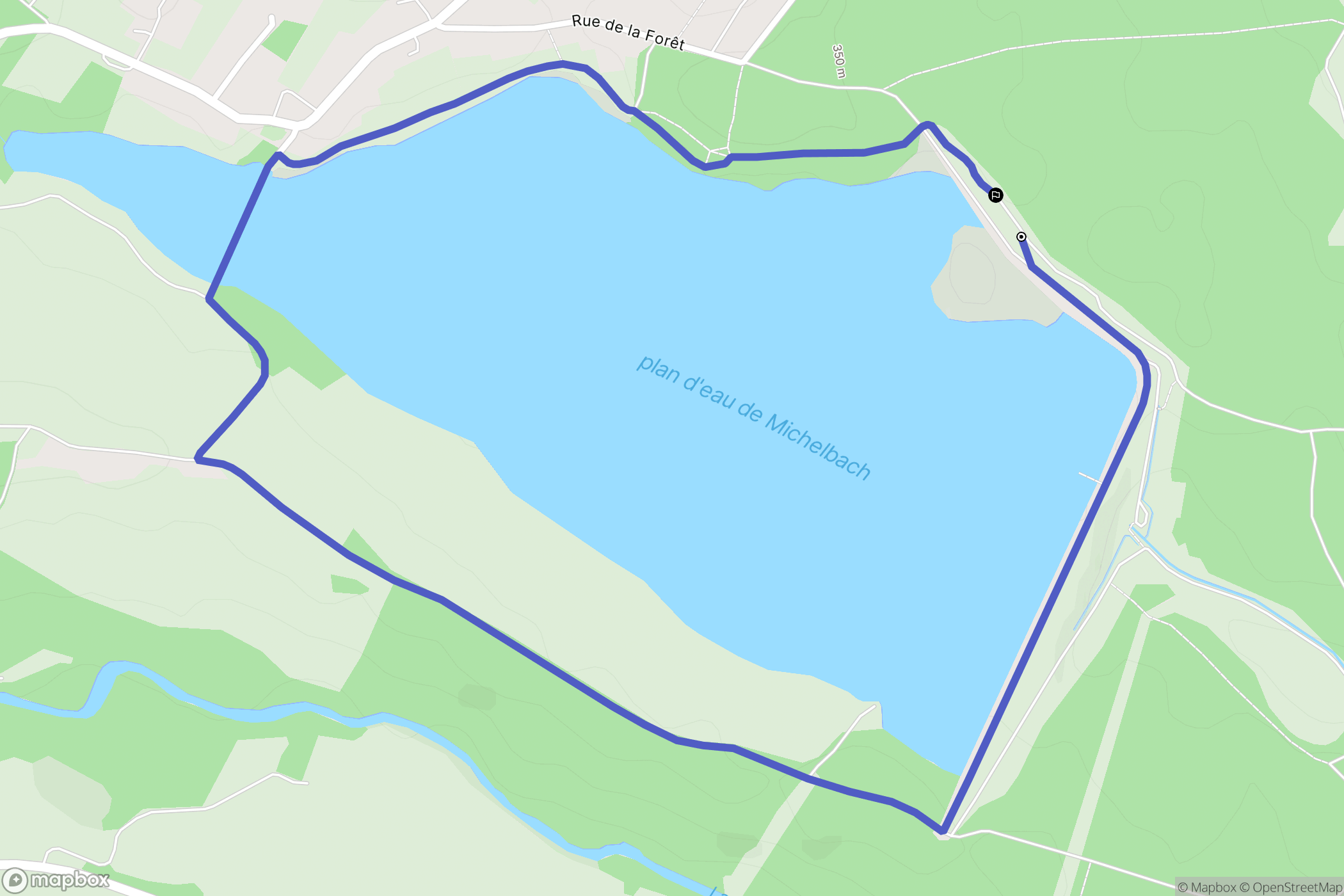 Michelbach : carte du parcours de randonnée - France