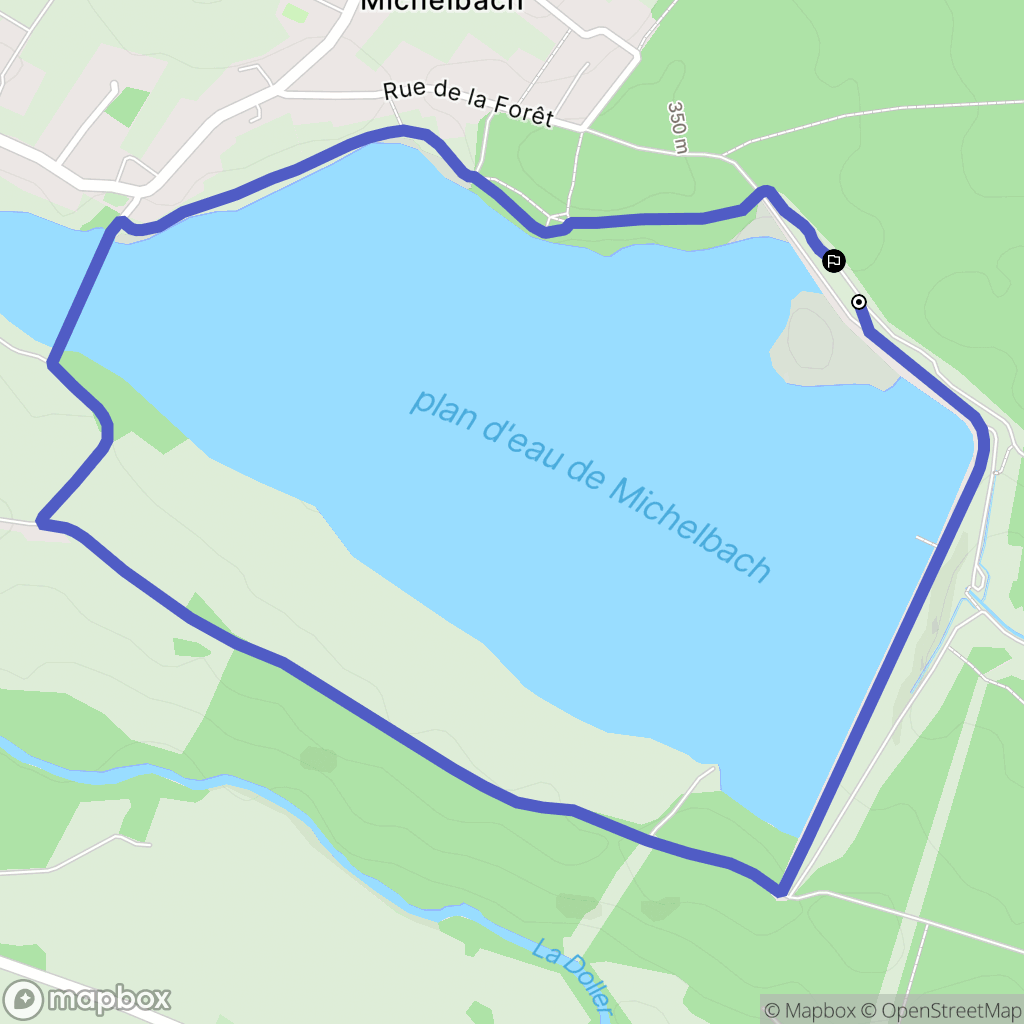 Michelbach : carte du parcours de randonnée - France