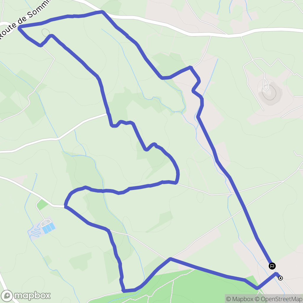 Restinclières : carte du parcours de randonnée - France