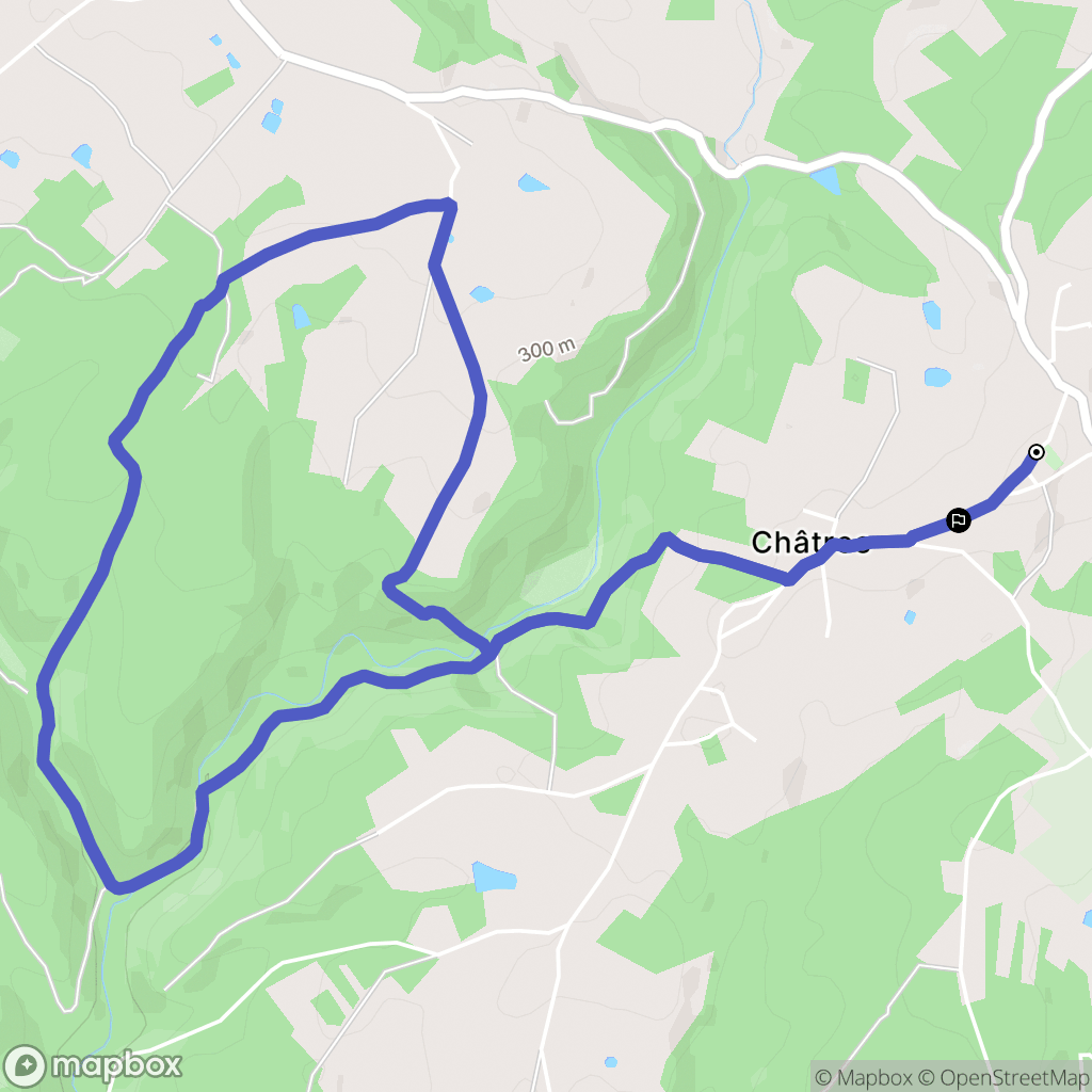 Châtres : carte du parcours de randonnée - France