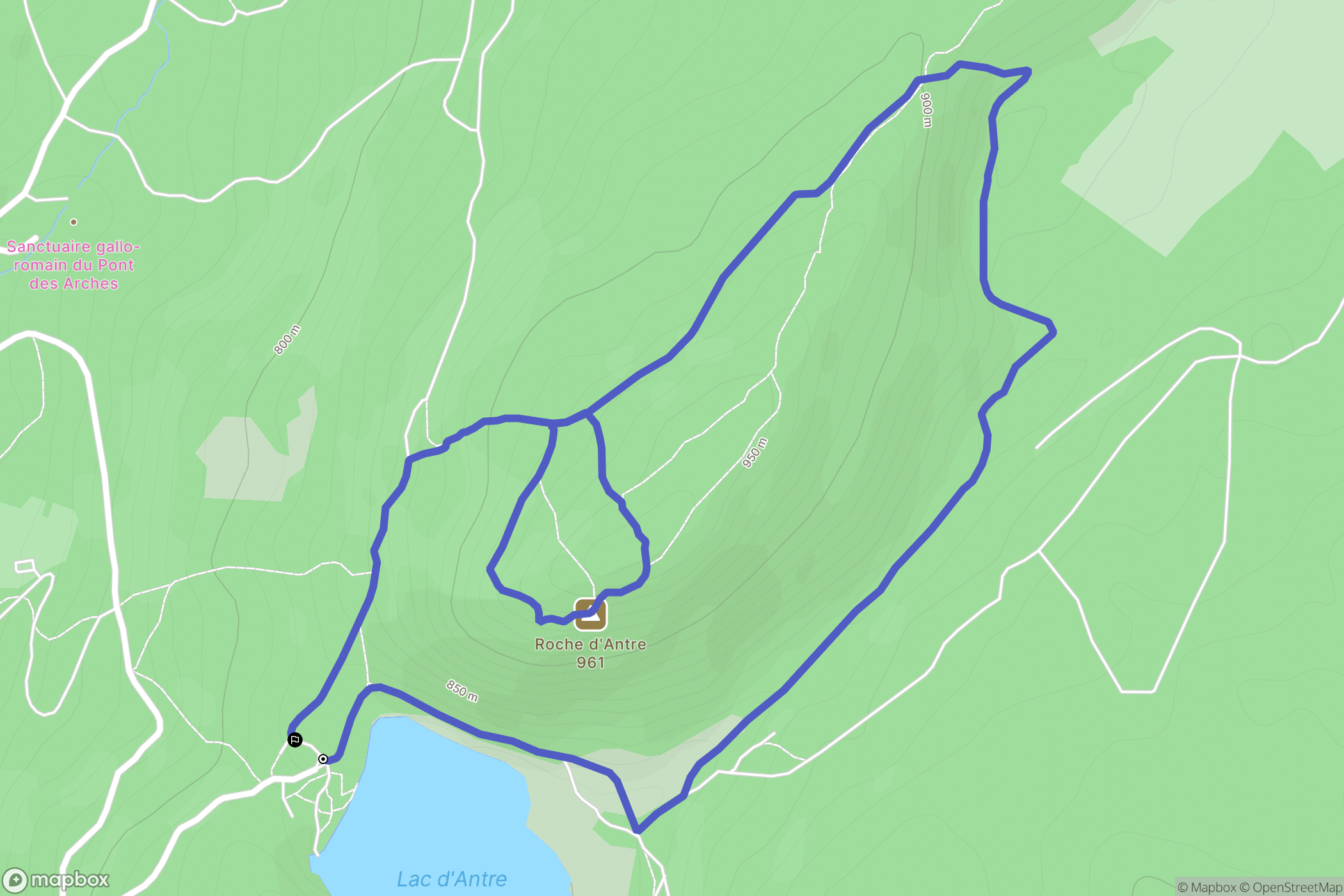 Villards-d'Héria : carte du parcours de randonnée - France