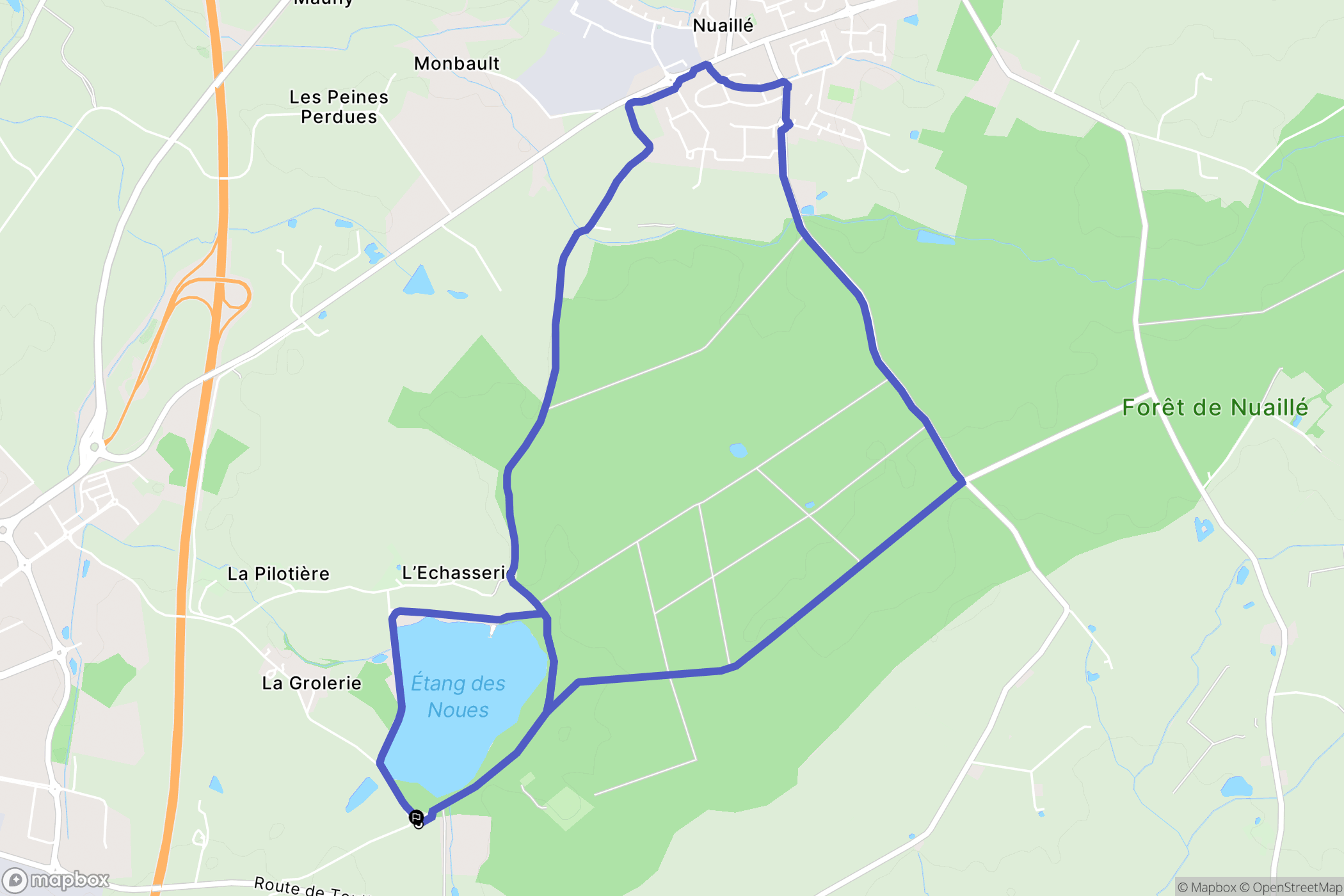 Cholet : carte du parcours de randonnée - France
