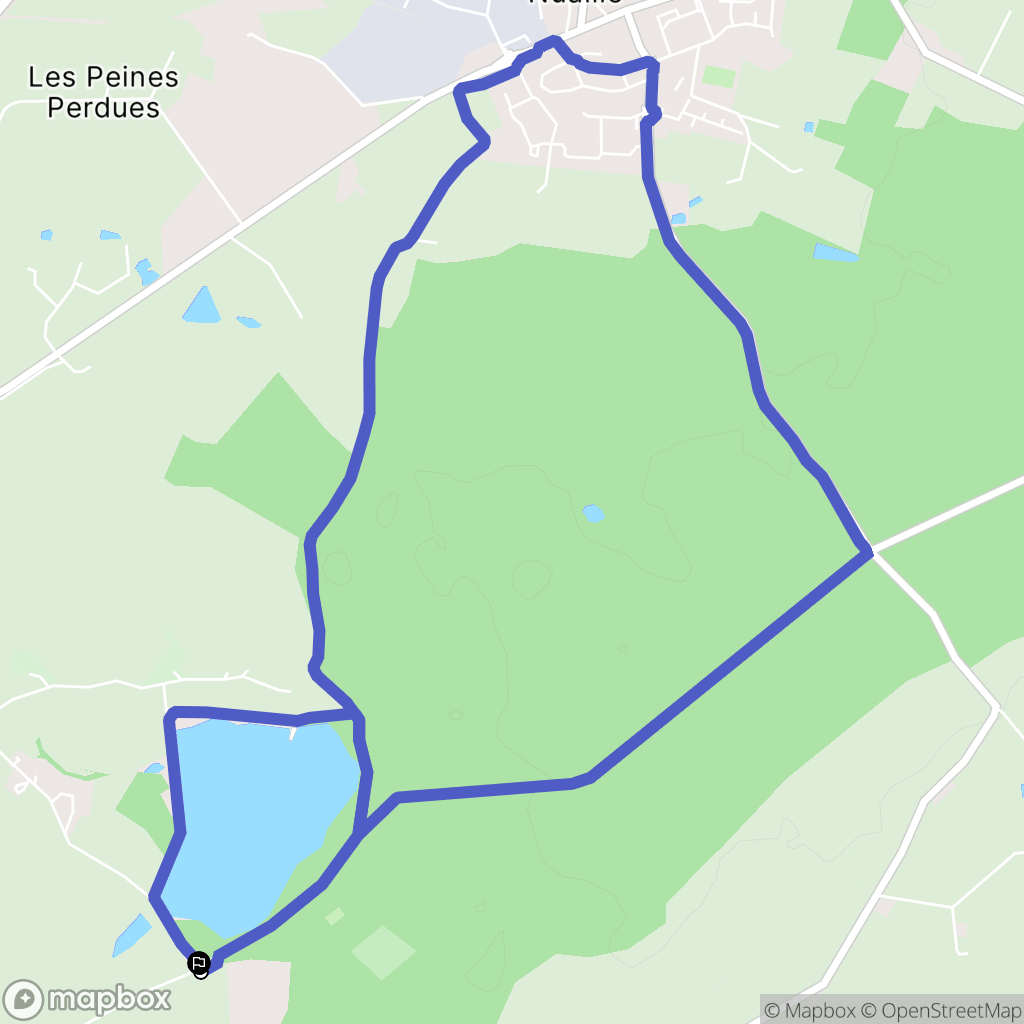 Cholet : carte du parcours de randonnée - France