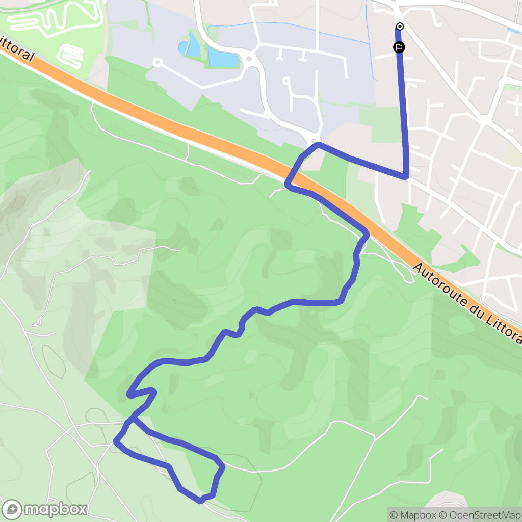 Châteauneuf-les-Martigues : carte du parcours de randonnée - France