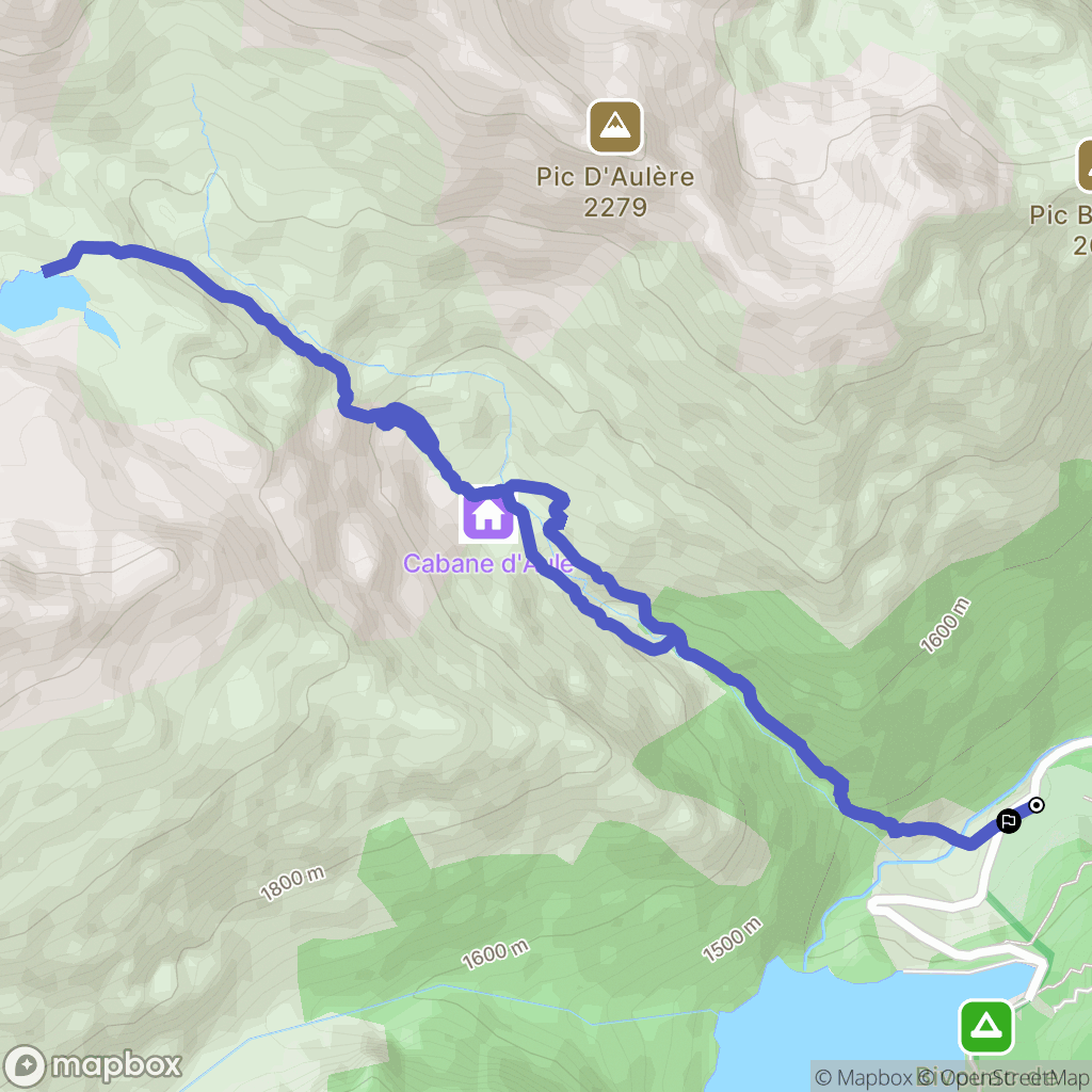 Laruns : carte du parcours de randonnée - France