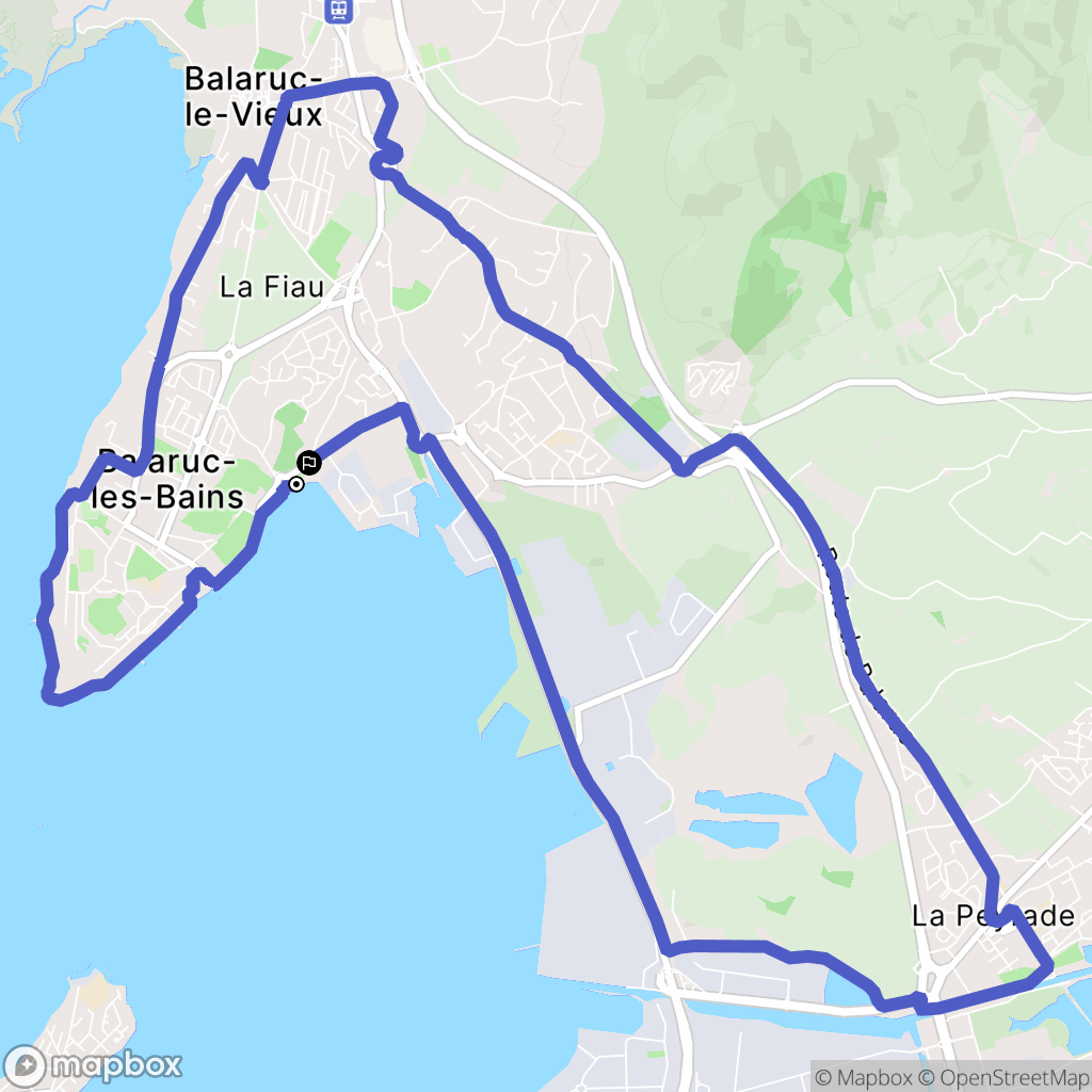 Balaruc-les-Bains : carte du parcours de randonnée - France
