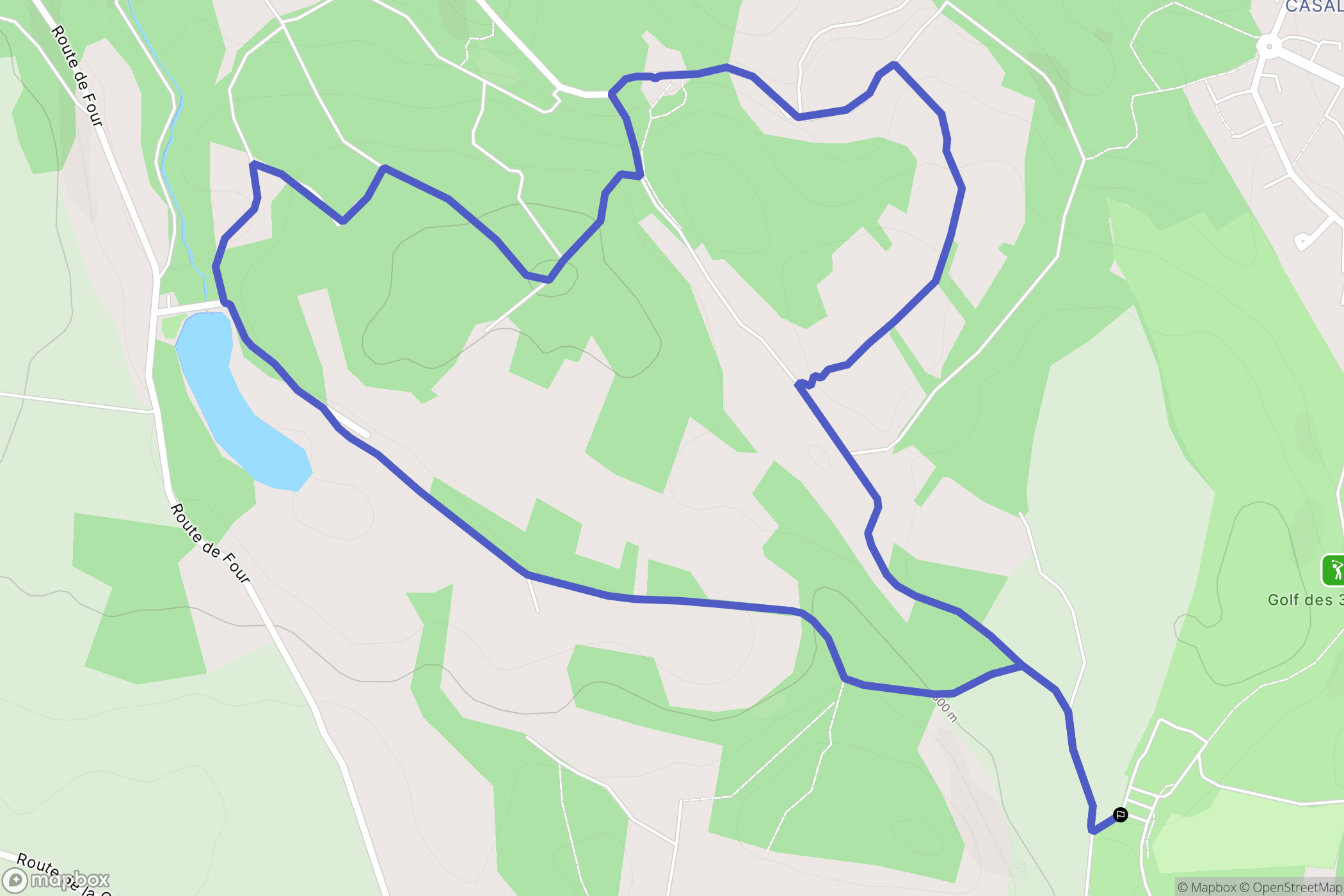 L'Isle-d'Abeau : carte du parcours de randonnée - France