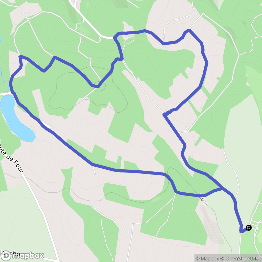 L'Isle-d'Abeau : carte du parcours de randonnée - France