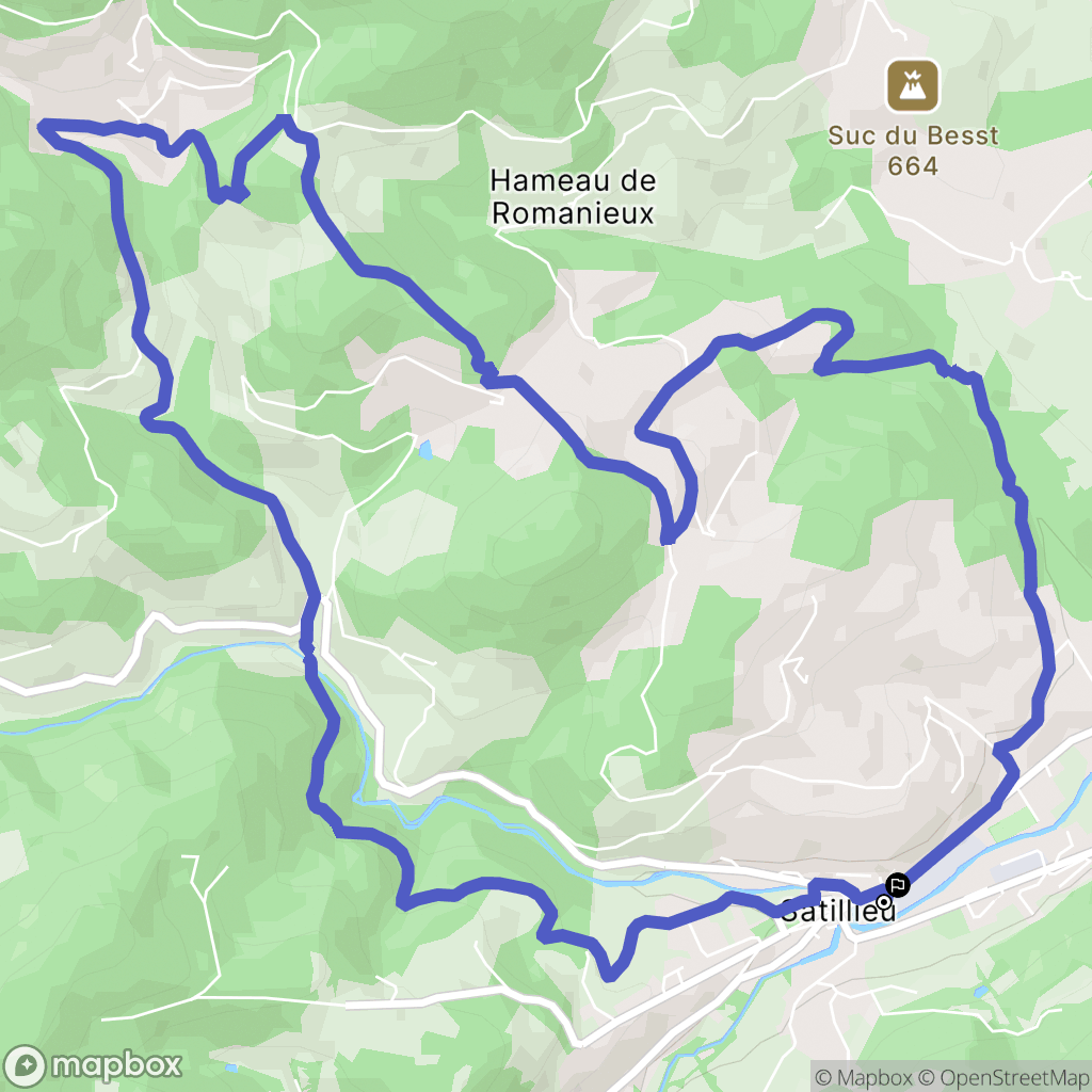 Satillieu : carte du parcours de randonnée - France