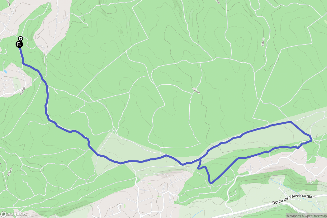 Saint-Marc-Jaumegarde : carte du parcours de randonnée - France