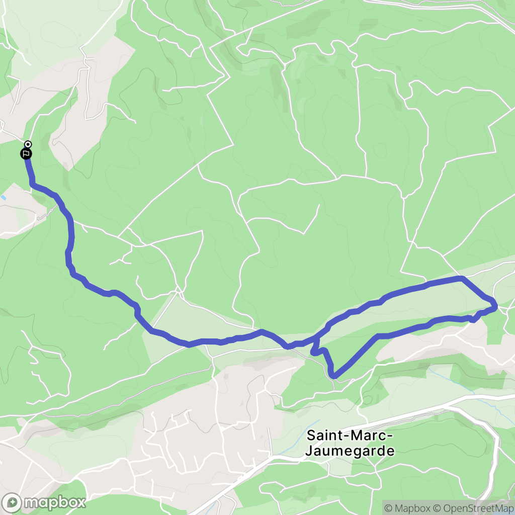 Saint-Marc-Jaumegarde : carte du parcours de randonnée - France
