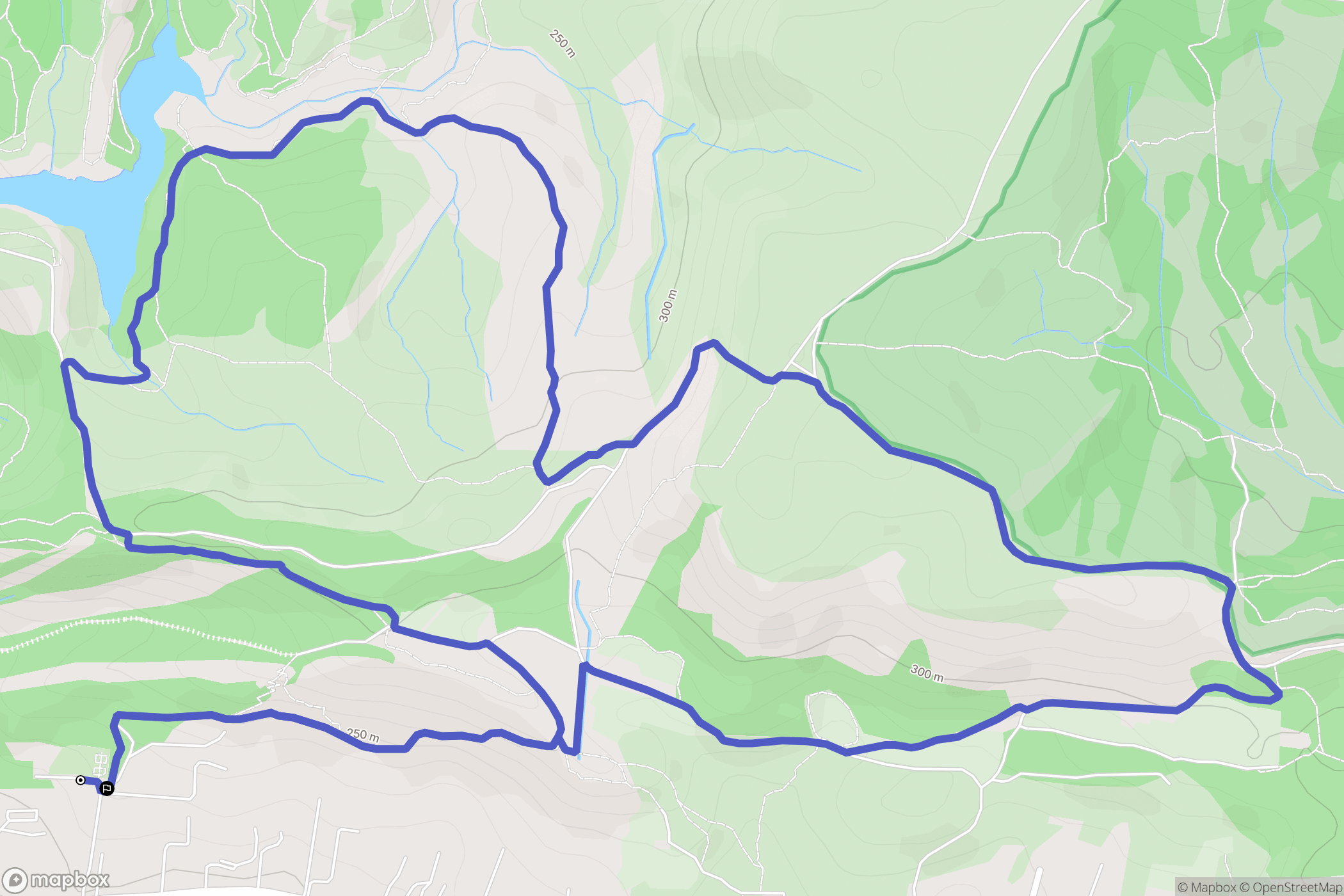 Le Tholonet : carte du parcours de randonnée - France