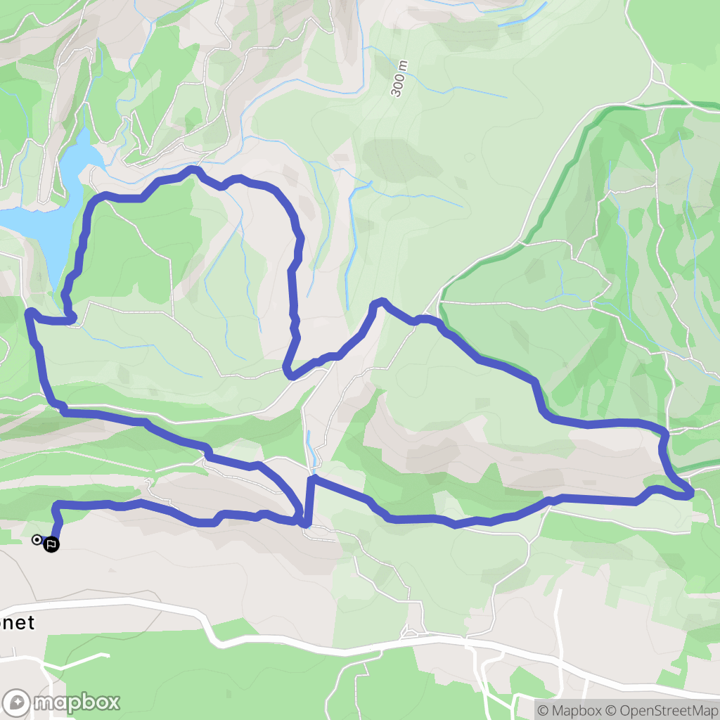 Le Tholonet : carte du parcours de randonnée - France