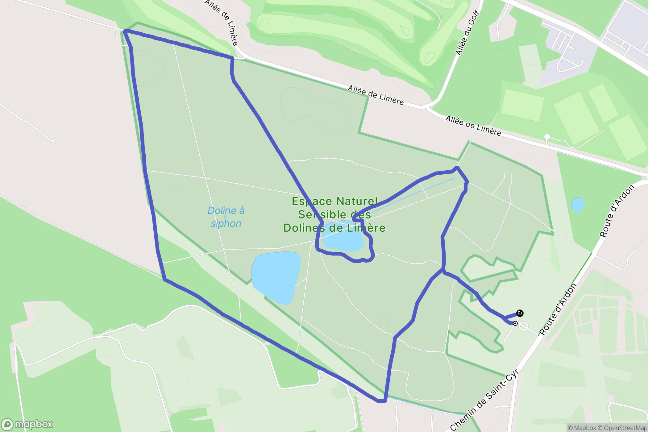 Saint Cyr en Val : carte du parcours de randonnée - France