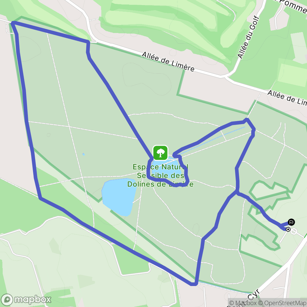 Saint Cyr en Val : carte du parcours de randonnée - France