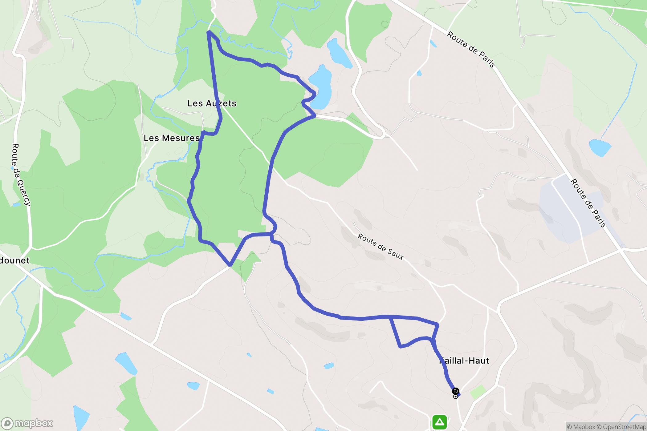Montpezat-de-Quercy : carte du parcours de randonnée - France