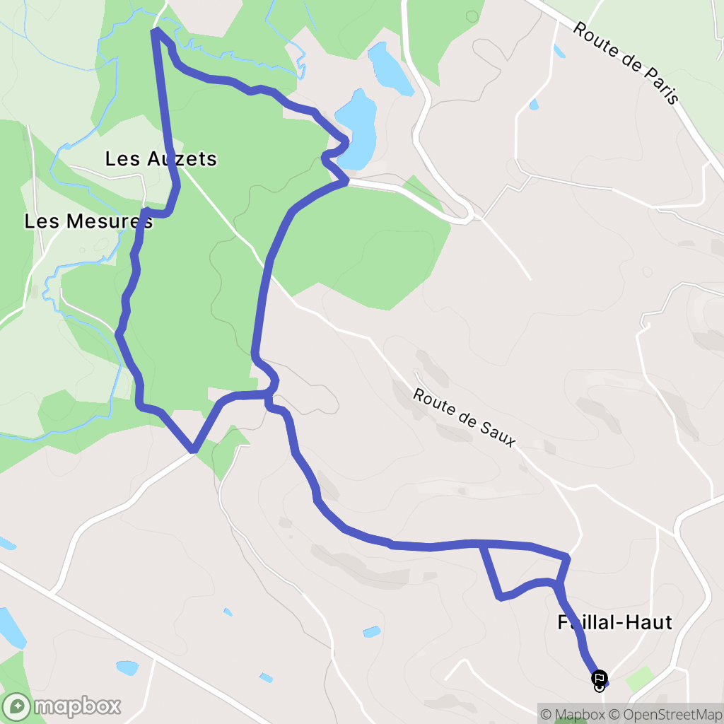 Montpezat-de-Quercy : carte du parcours de randonnée - France