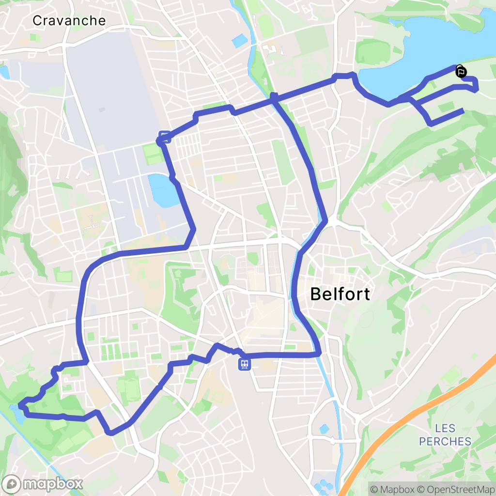 Offemont : carte du parcours de randonnée - France