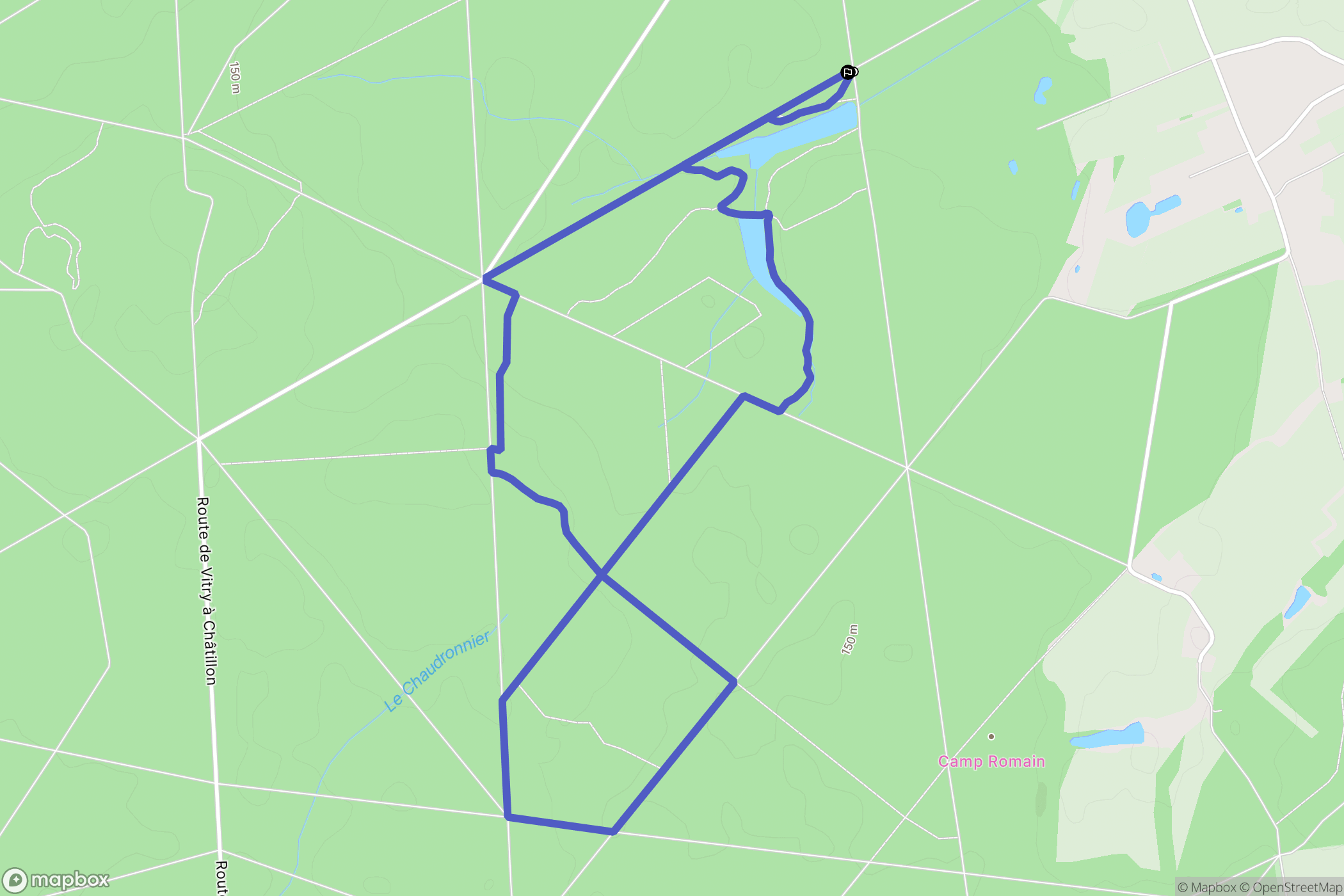 Chambon la Forêt : carte du parcours de randonnée - France